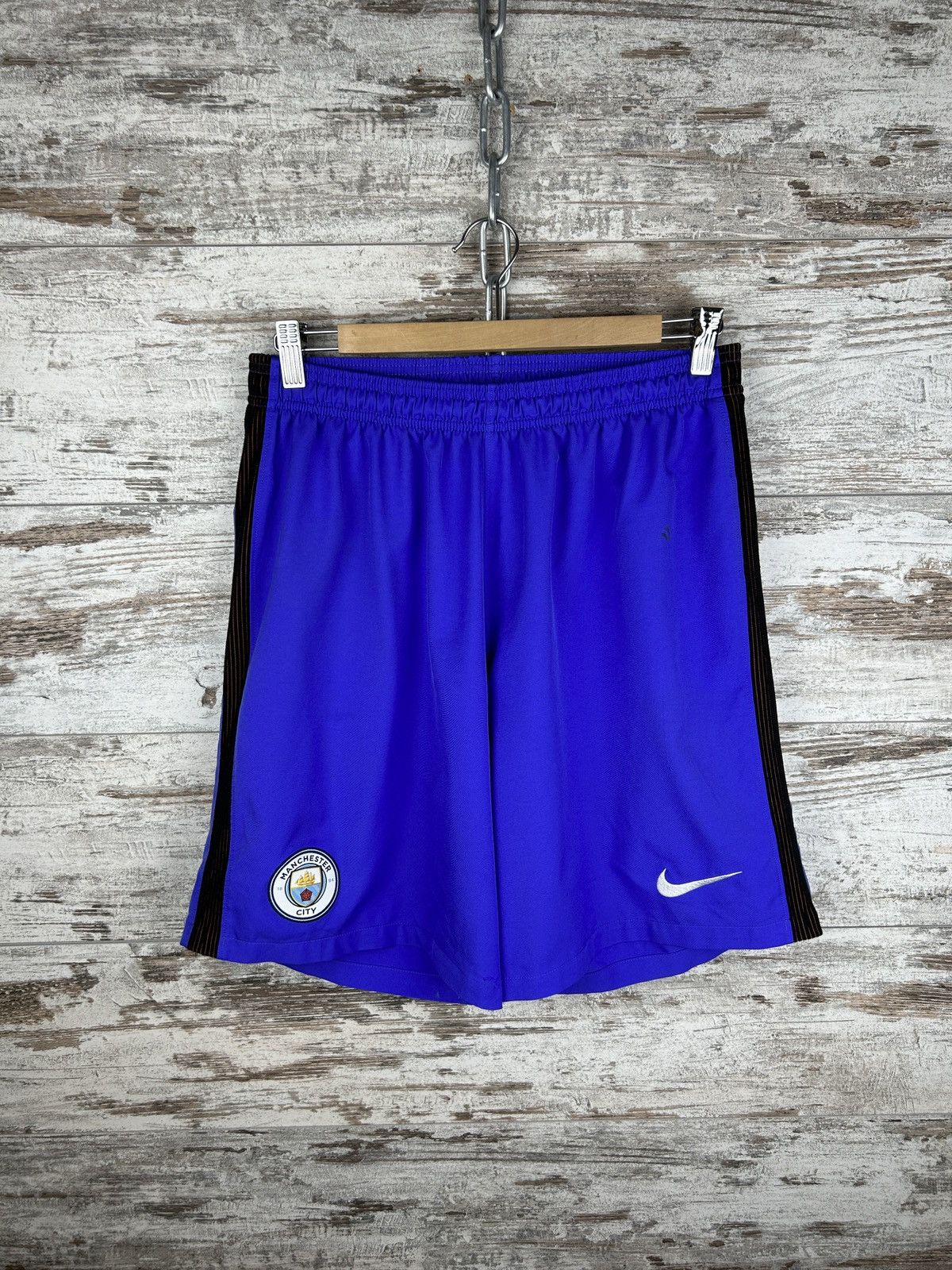 Nike × Vintage Mens Vintage Nike FC Manchester City Soccer Shorts football Size US 34 / EU 50 - 1 Thumbnail