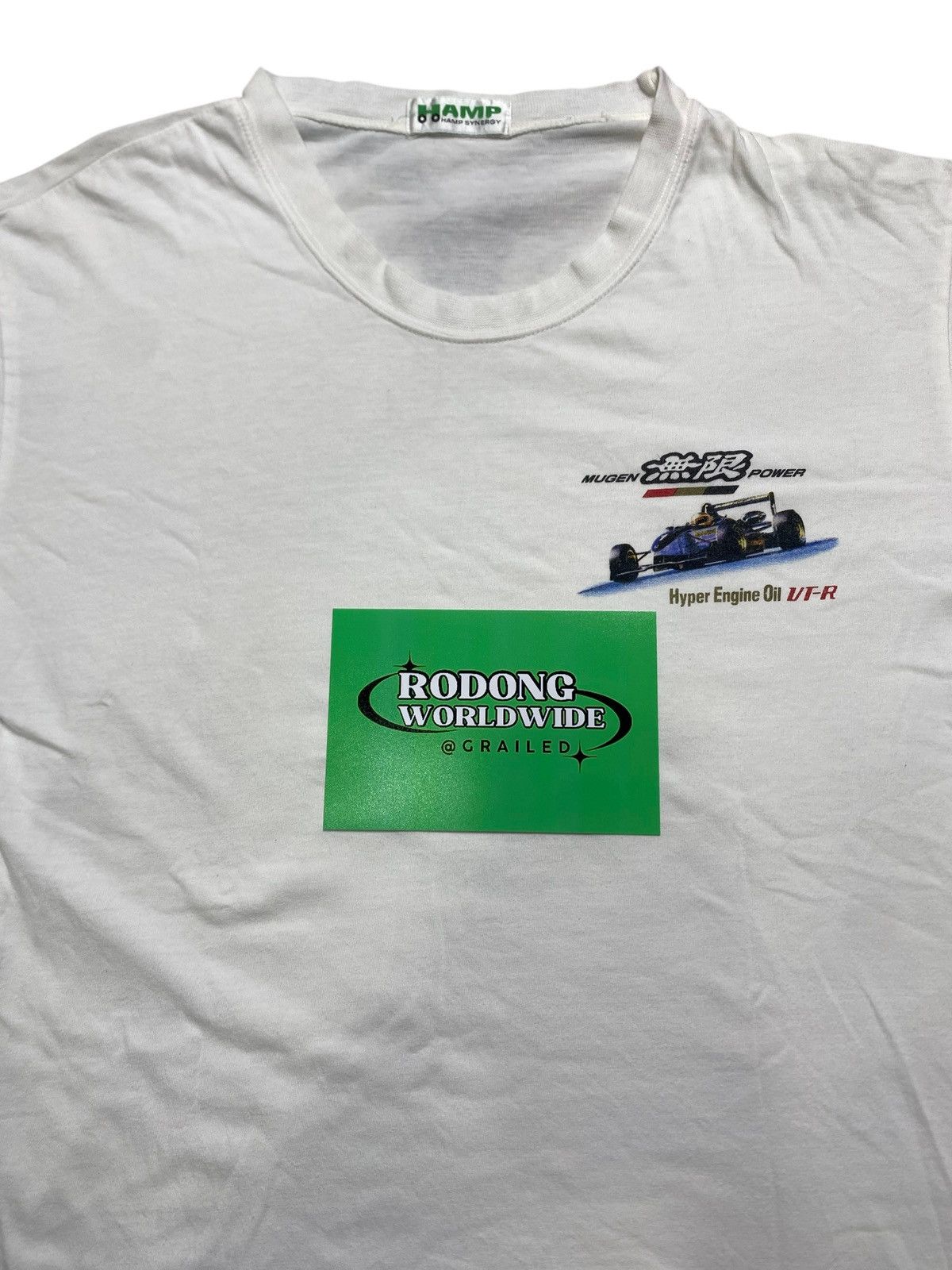 Vintage VINTAGE WHITE TSHIRT MUGEN POWER HYPER ENGINE OIL VT-R Size US M / EU 48-50 / 2 - 2 Thumbnail