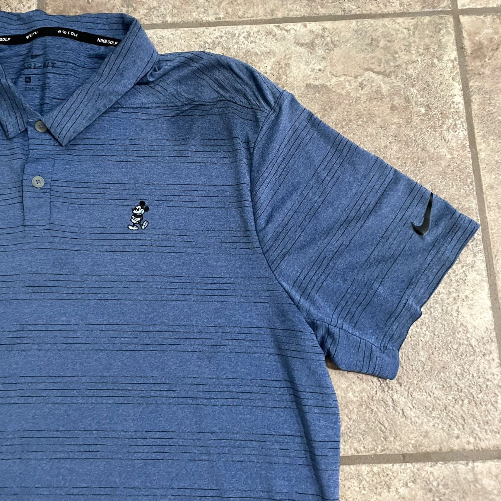 Nike Nike Golf Dri-fit Blue Micky Mouse embroidered Polo Mens XL Size US XL / EU 56 / 4 - 2 Thumbnail