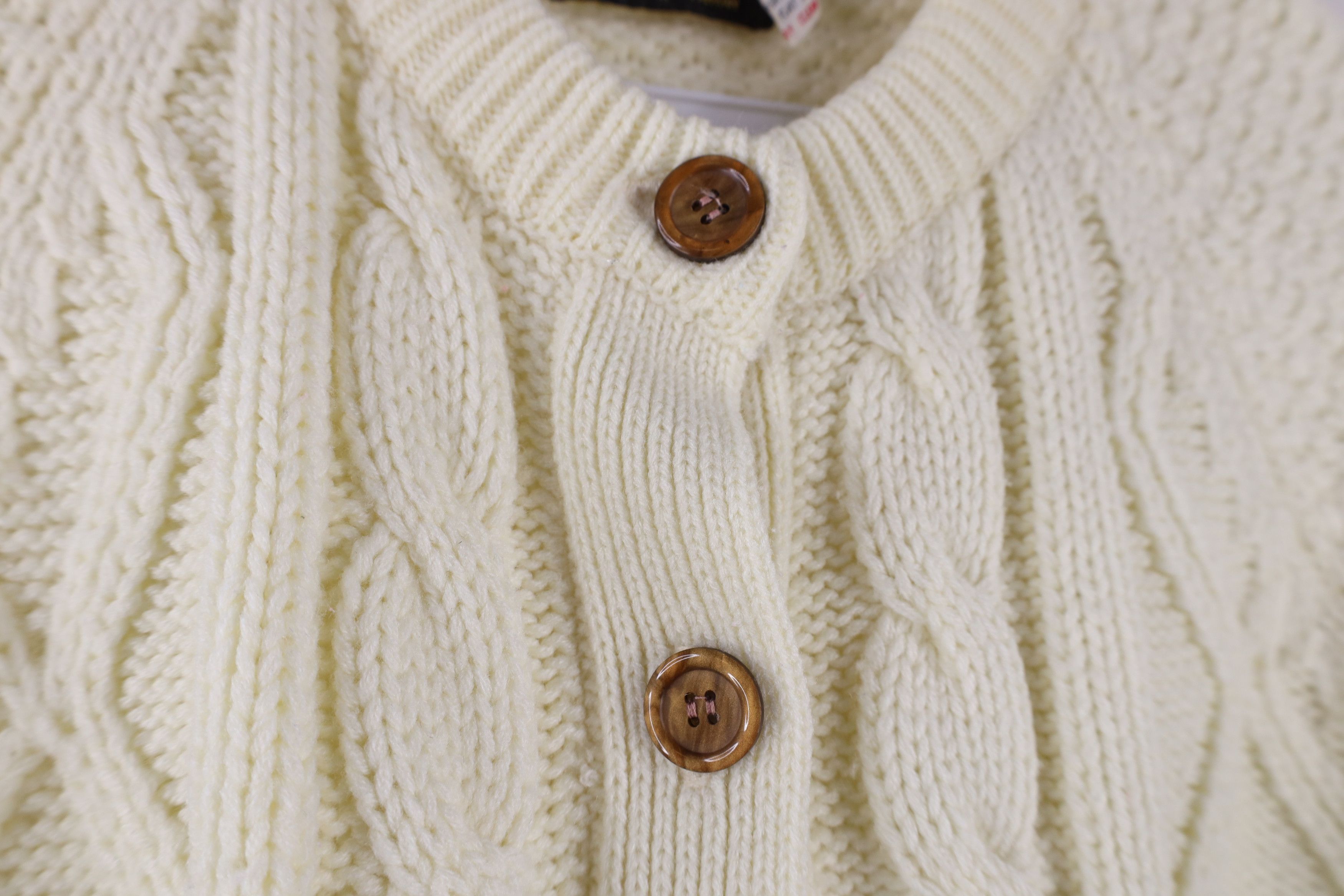 Vintage Vintage 60s 70s Streetwear Fisherman Knit Cardigan Sweater Size M / US 6-8 / IT 42-44 - 5 Thumbnail