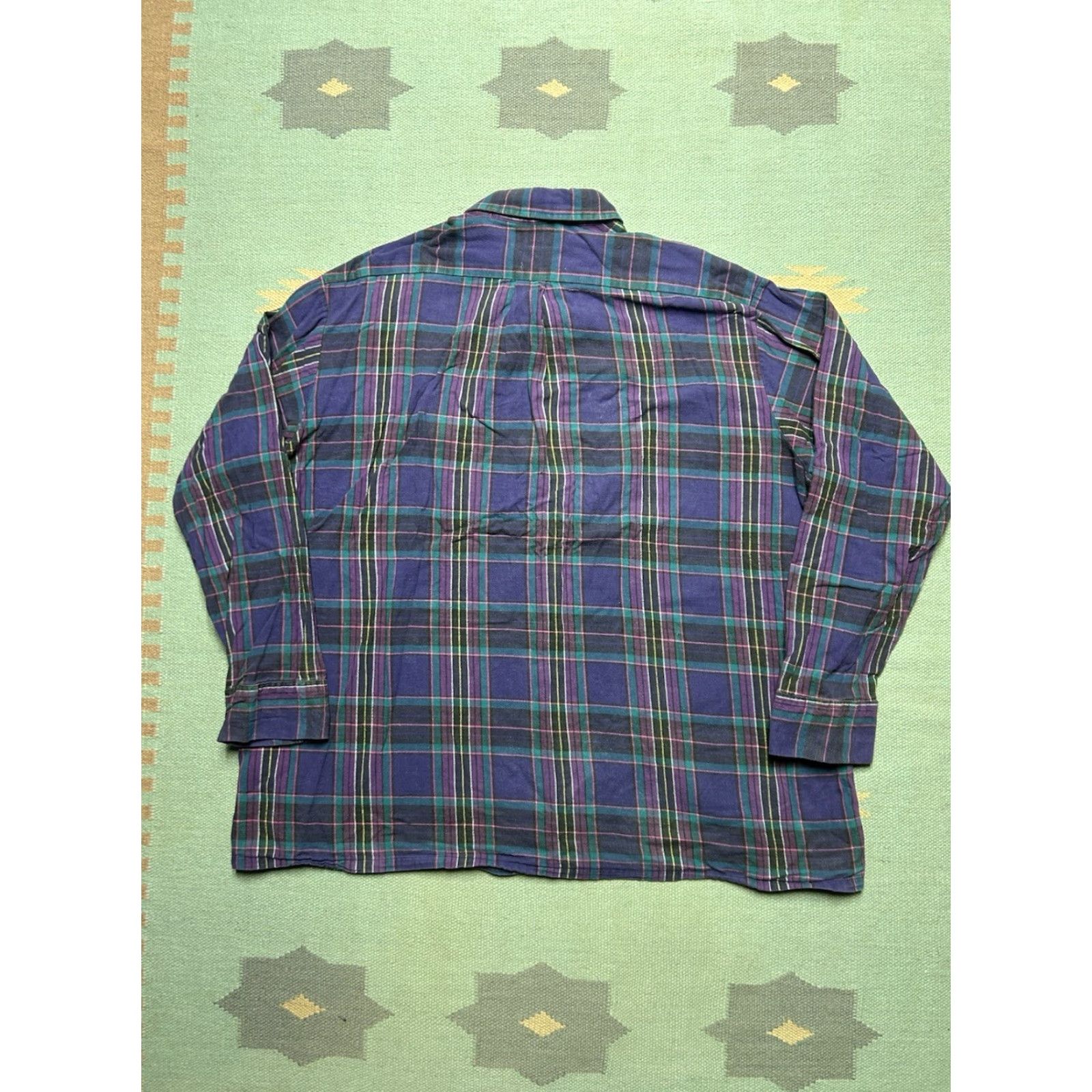 Vintage VINTAGE 80s long sleeve flannel shirt brushed cotton soft plaid purple men’s 3XL Size US XXL / EU 58 / 5 - 5 Thumbnail