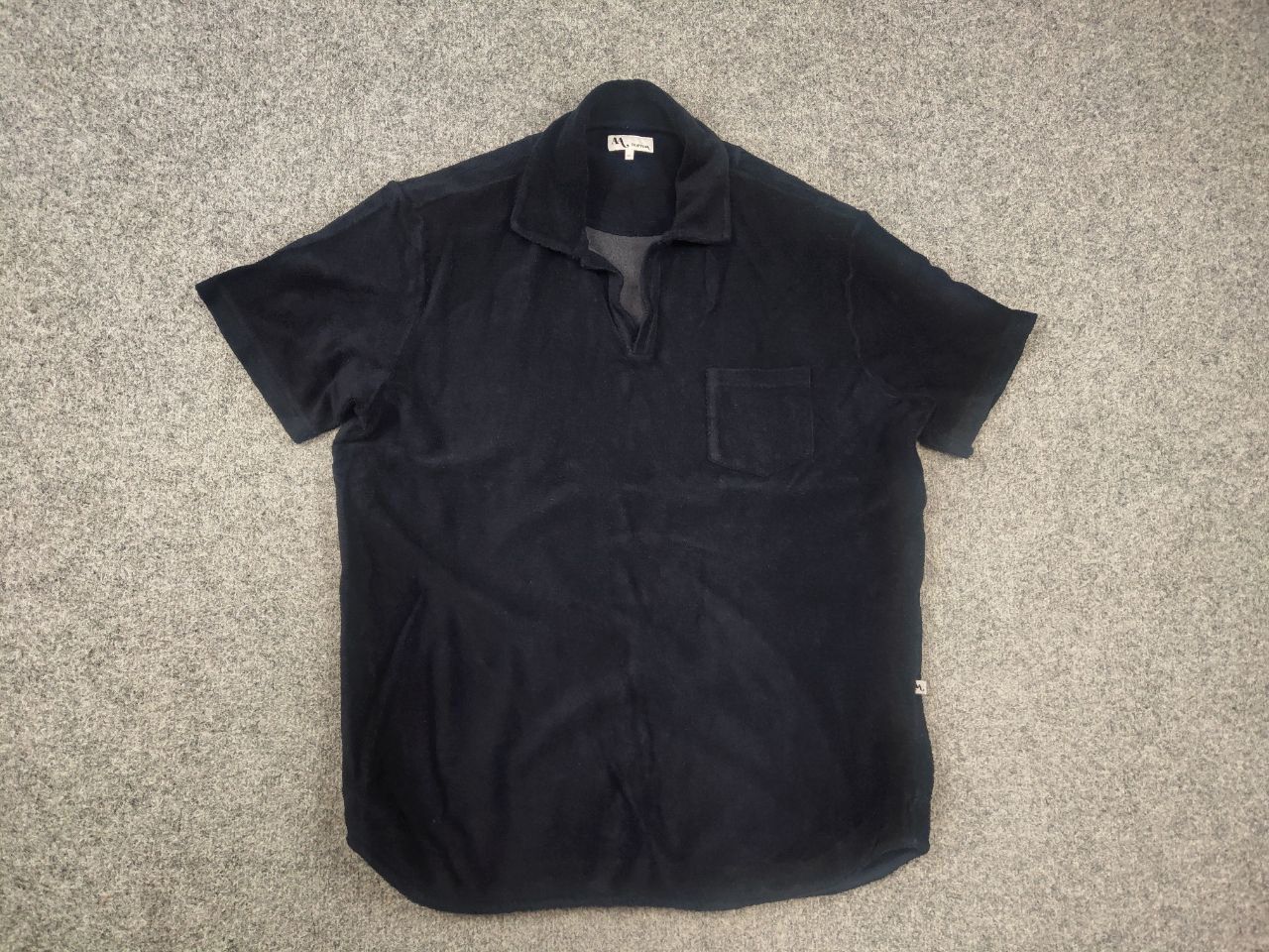 Doppiaa Doppiaa Italy Design Open Collar Navy terry cloth Polo Shirt Size US XL / EU 56 / 4 - 5 Thumbnail