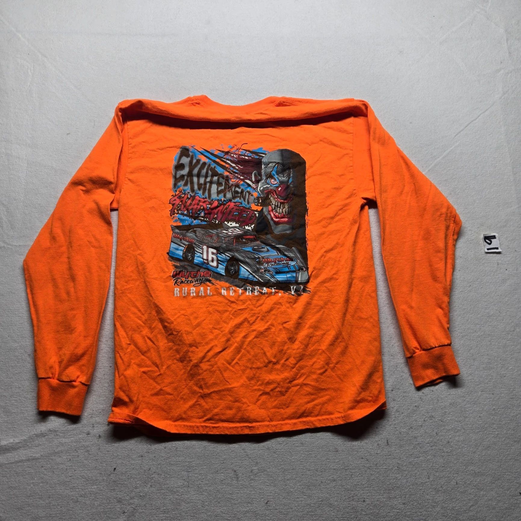 Gildan Wythe Raceway Shirt L Mens VA Virginia Dirt Track Racing Tee T-Shirt Orange Gray? Size US L / EU 52-54 / 3 - 8 Thumbnail