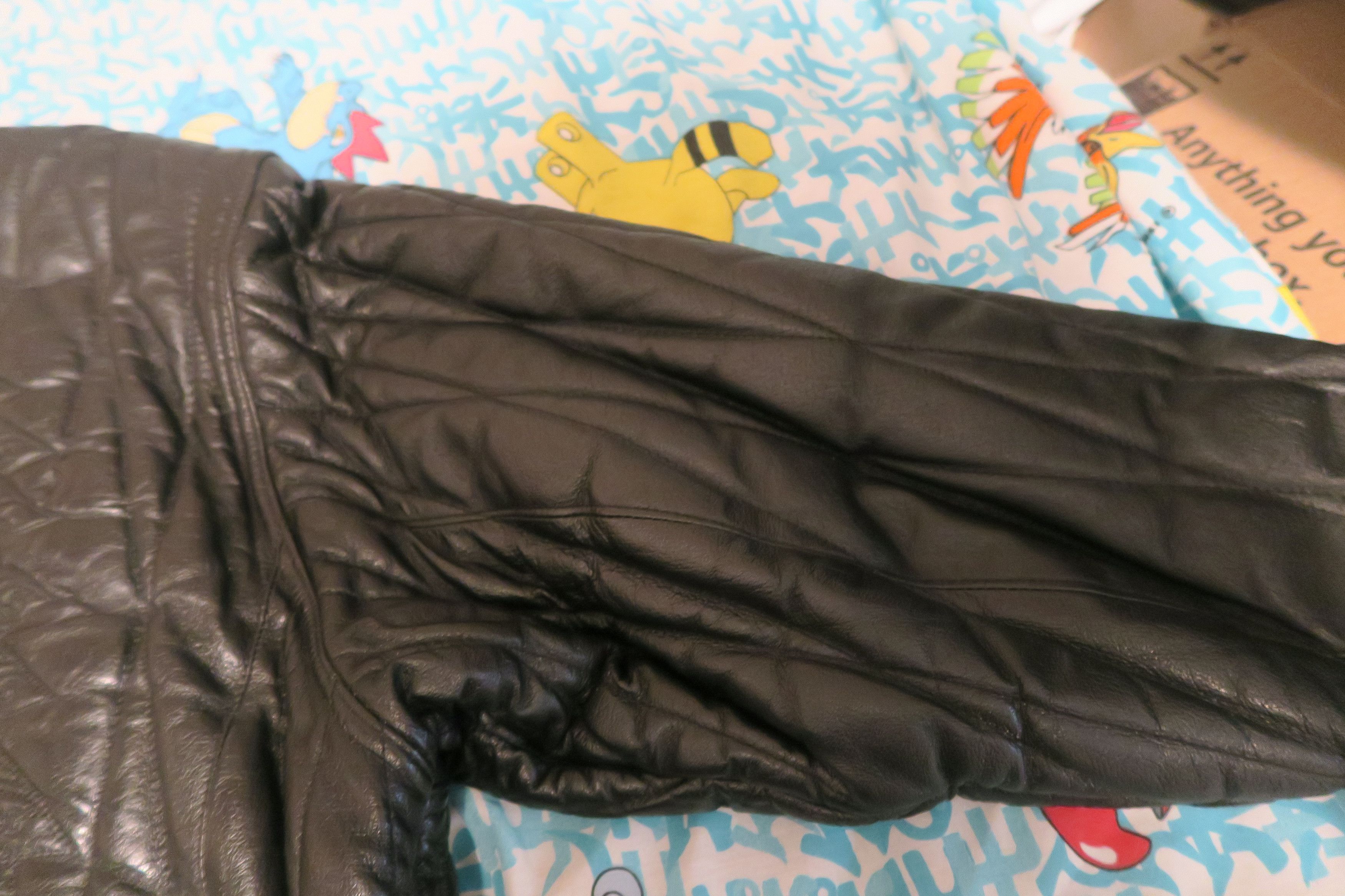 Genuine Leather × Vintage VTG 90s Max USA Leather Jacket Patterned Indian Head Size US XL / EU 56 / 4 - 4 Thumbnail
