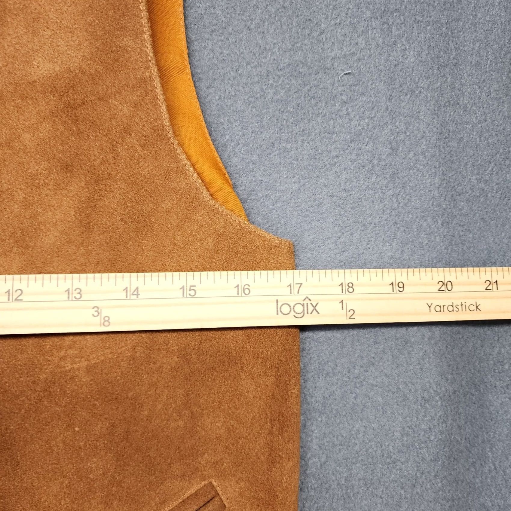 Vintage Posh Suede Leather Vest Womens Large Western Yellowstone Cowgirl Rancher Snap Vest Sleeveless Brown L Snap Womens Size L / US 10 / IT 46 - 4 Thumbnail