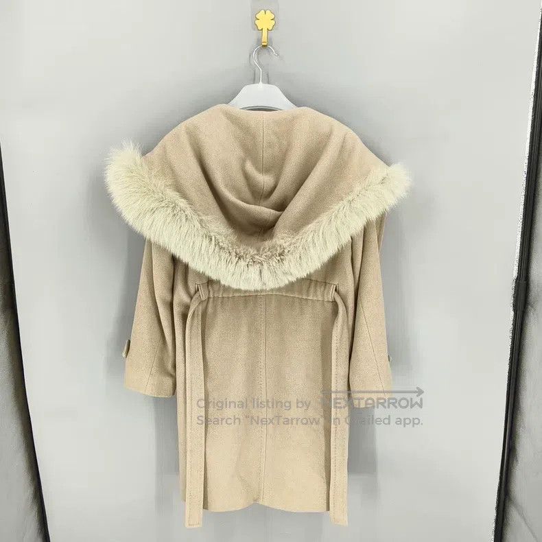 Other Max Mara Solid Color Fur Collar Coat - Camel Size XXS / US 00 / IT 34 - 3 Thumbnail