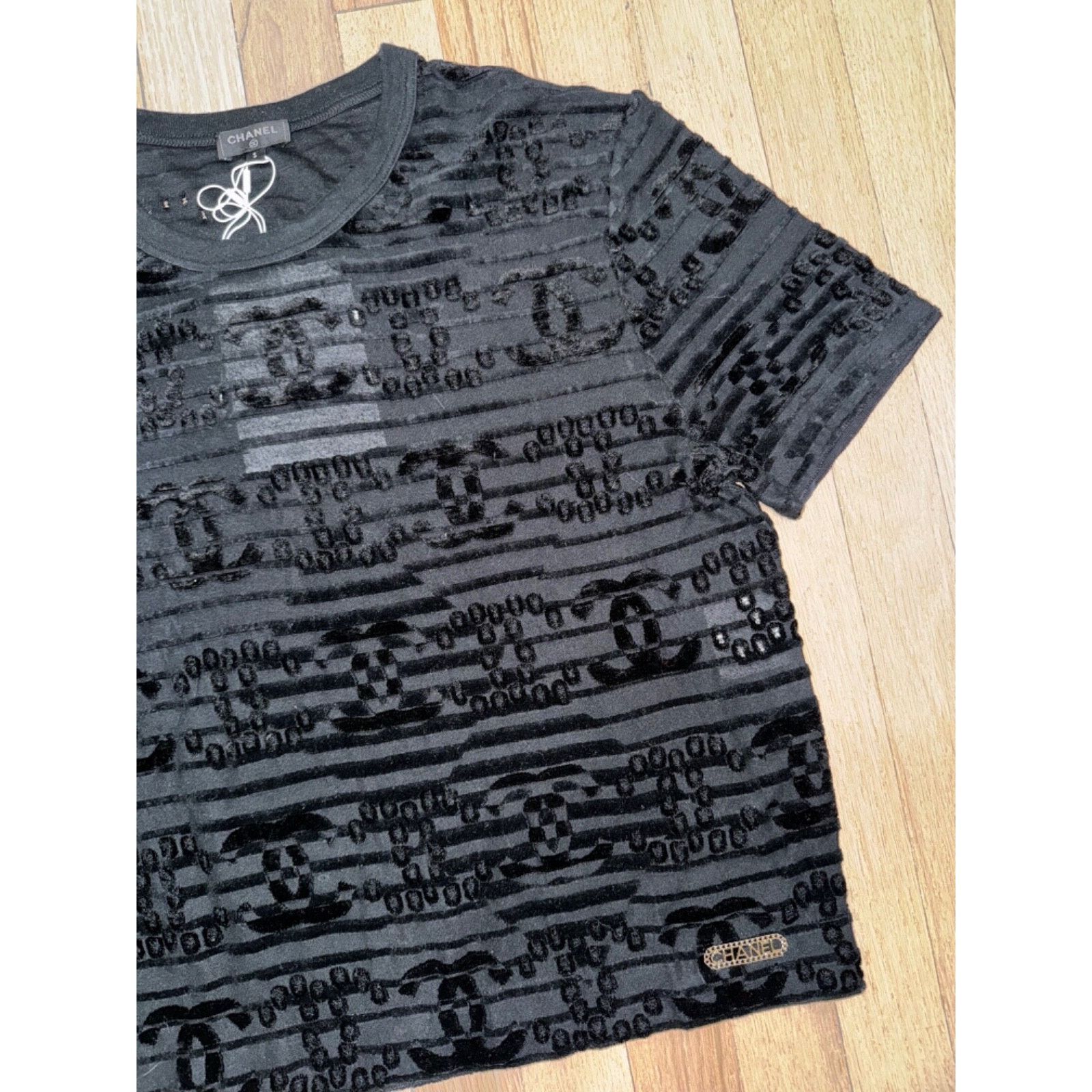 Chanel Chanel 21C Flocked Velvet Short Sleeve Tee T Shirt S Small Size S / US 4 / IT 40 - 9 Thumbnail