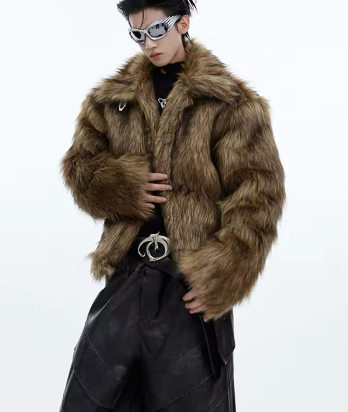 Vintage Brown Hairy Soft Faux Fur Coat Size US S / EU 44-46 / 1 - 1 Thumbnail