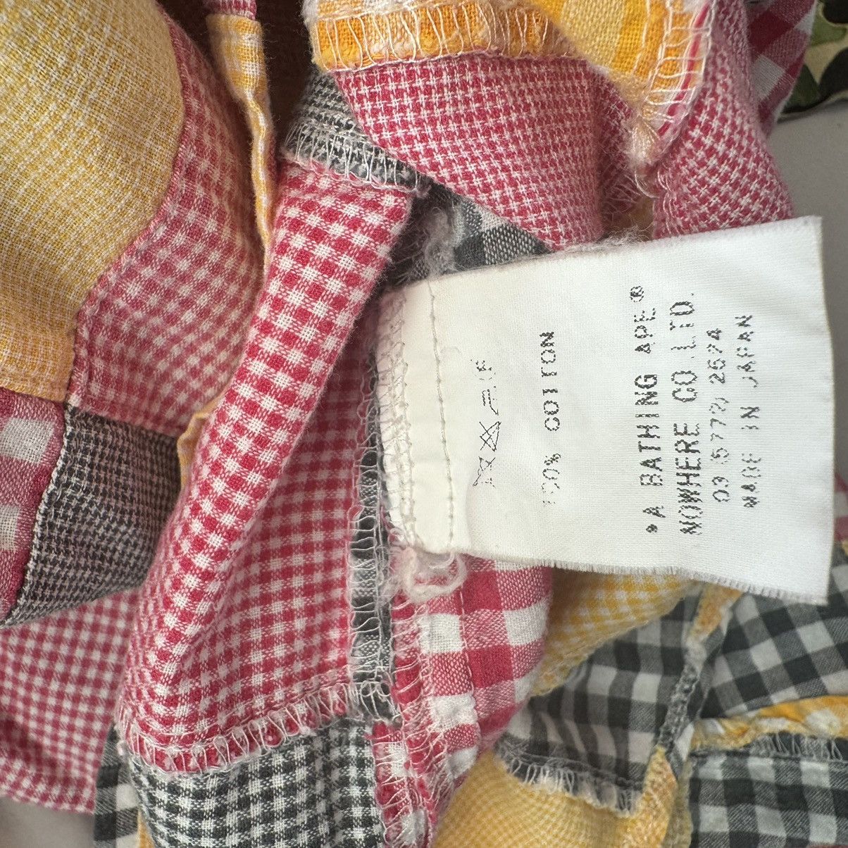 Bape OG Baby Milo Tiger Patchwork Checkered Button Up Shirt Size US M / EU 48-50 / 2 - 9 Thumbnail