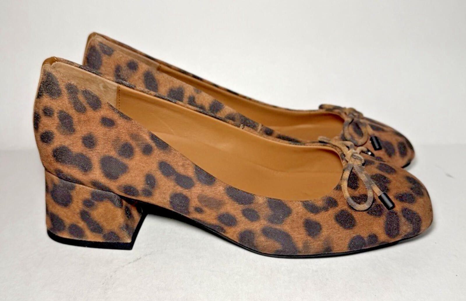 Other GENTLE SOULS KENNETH COLE Lancine Suede Leopard Bow Heel Size US 9.5 / IT 39.5 - 3 Thumbnail