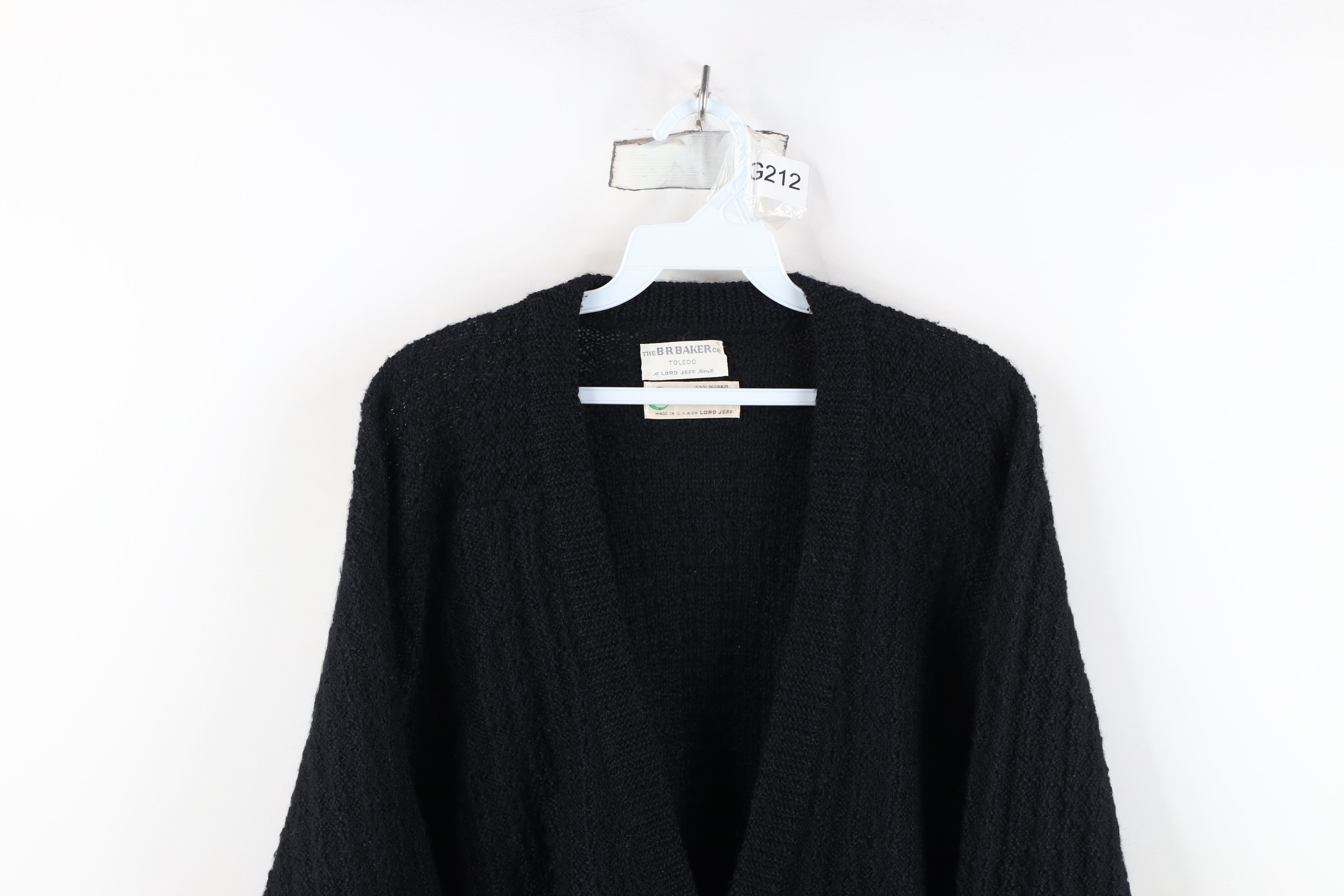 Vintage Vintage 50s 60s Rockabilly Knit Cardigan Sweater USA Black Size US L / EU 52-54 / 3 - 2 Thumbnail