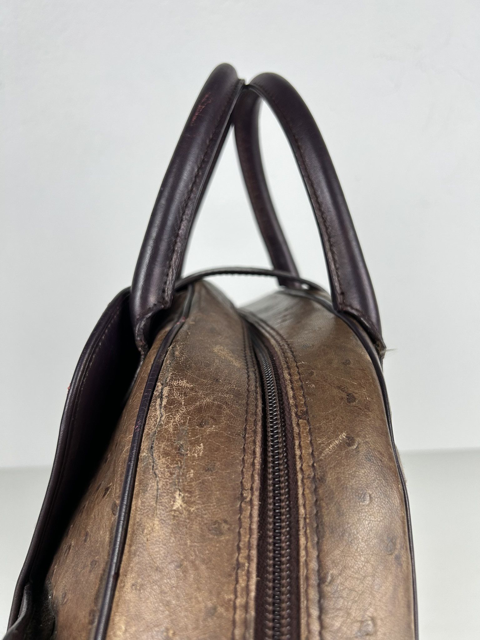 Dior 2000 Dior by John Galliano double saddle leather bowling bag Size ONE SIZE - 12 Thumbnail