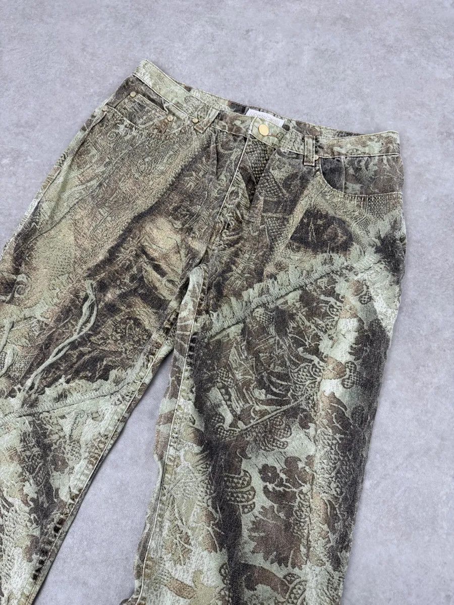 Roberto Cavalli 2000s Roberto Cavalli Mozaic Green Abstract Forest Pants Size US 30 / EU 46 - 8 Thumbnail