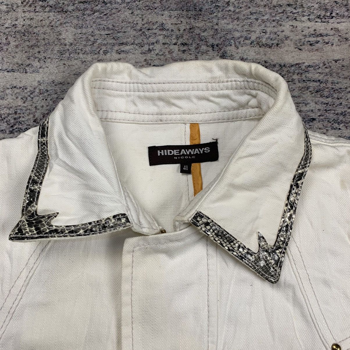 HIDEAWAYS Hideaway nicole mix synthetic leather python pattern jacket Size US M / EU 48-50 / 2 - 6 Thumbnail