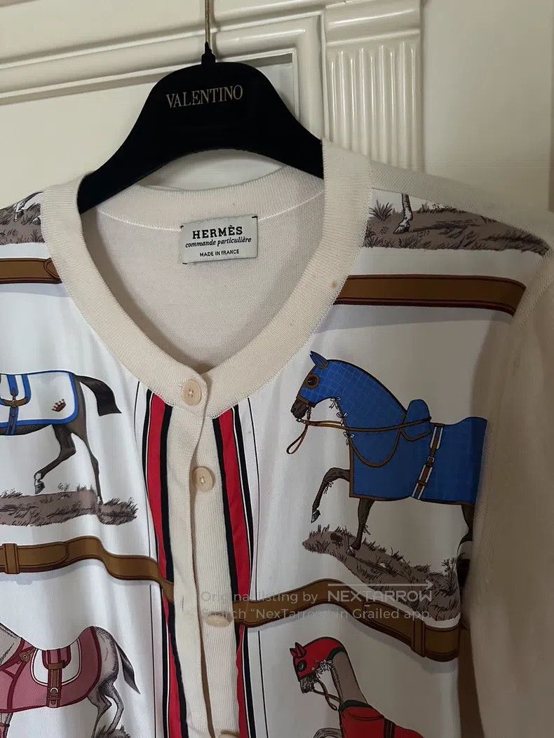 Hermes Hermes Wool and Silk Blended Knit Open Cardigan Top Size XS / US 0-2 / IT 36-38 - 4 Thumbnail