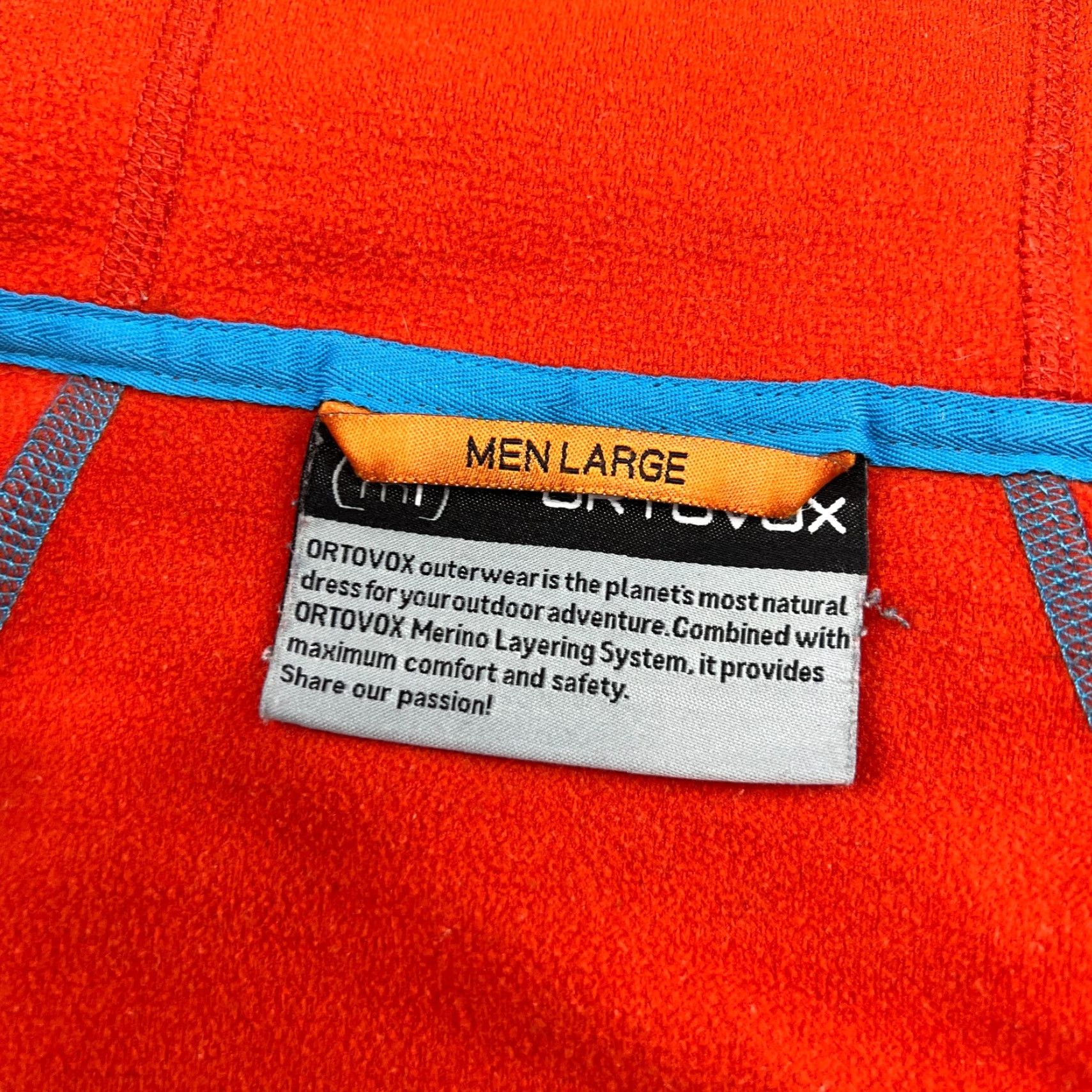 ORTOVOX Ortovox Jacket Mens Large Merino Inside Full Zip Hooded Softshell Orange Track Jacket Mens L Orange Merino Inside Full Zip Hooded Softshell Size US L / EU 52-54 / 3 - 6 Thumbnail