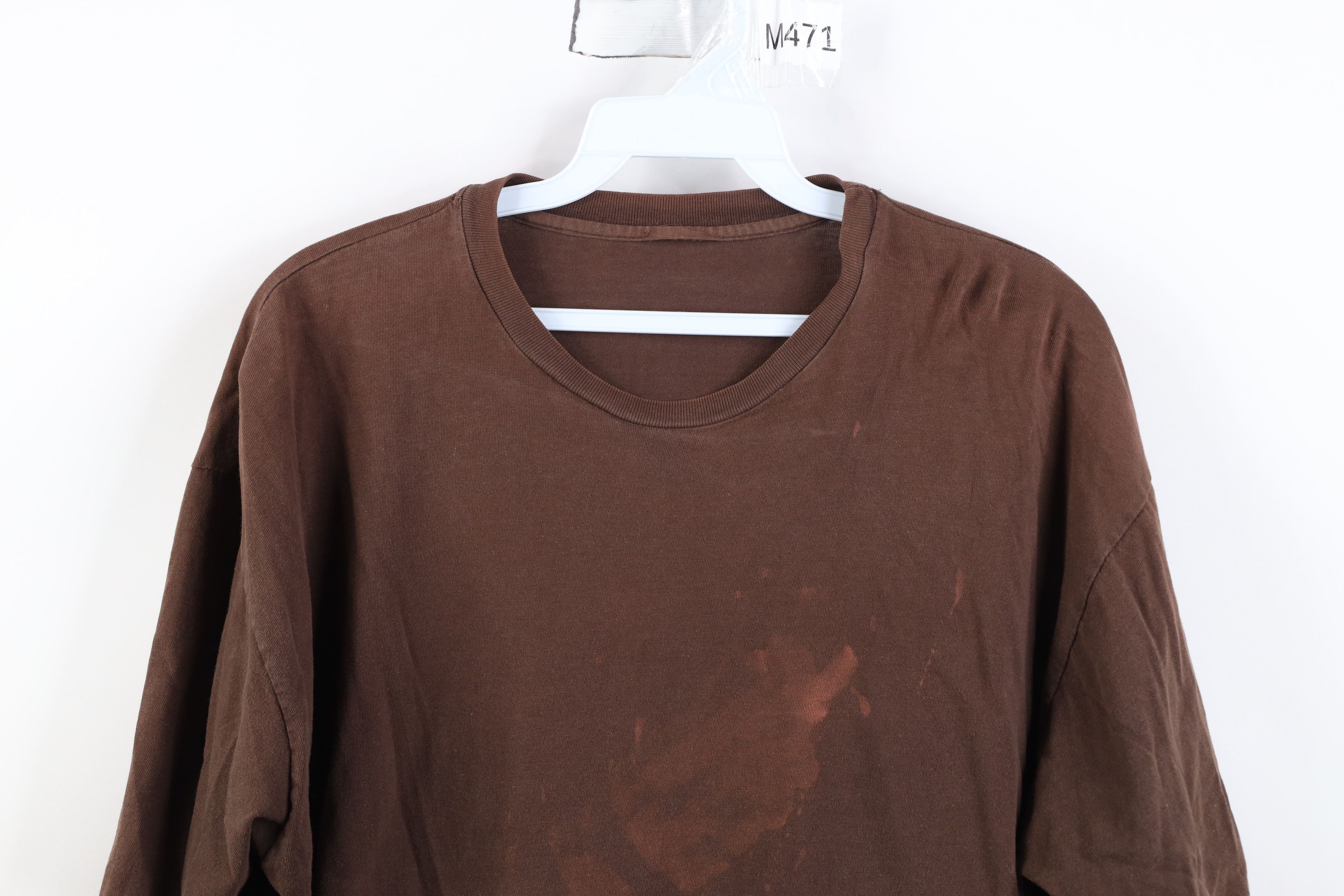 Vintage Vintage 90s Streetwear Short Sleeve T-Shirt Chocolate Brown Size US L / EU 52-54 / 3 - 2 Thumbnail