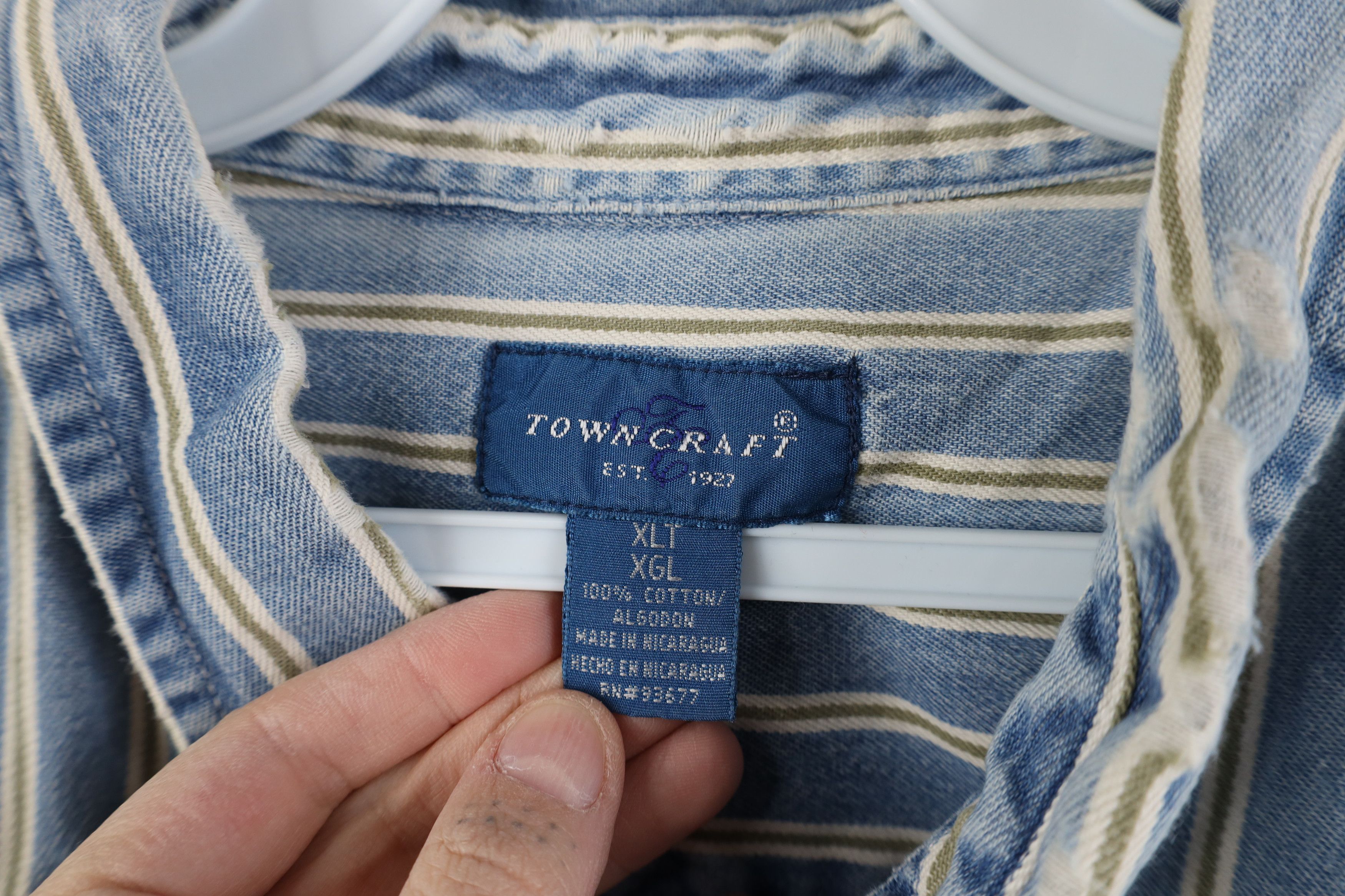 Vintage Vintage 90s Streetwear Denim Collared Button Down Shirt Size US XL / EU 56 / 4 - 10 Thumbnail
