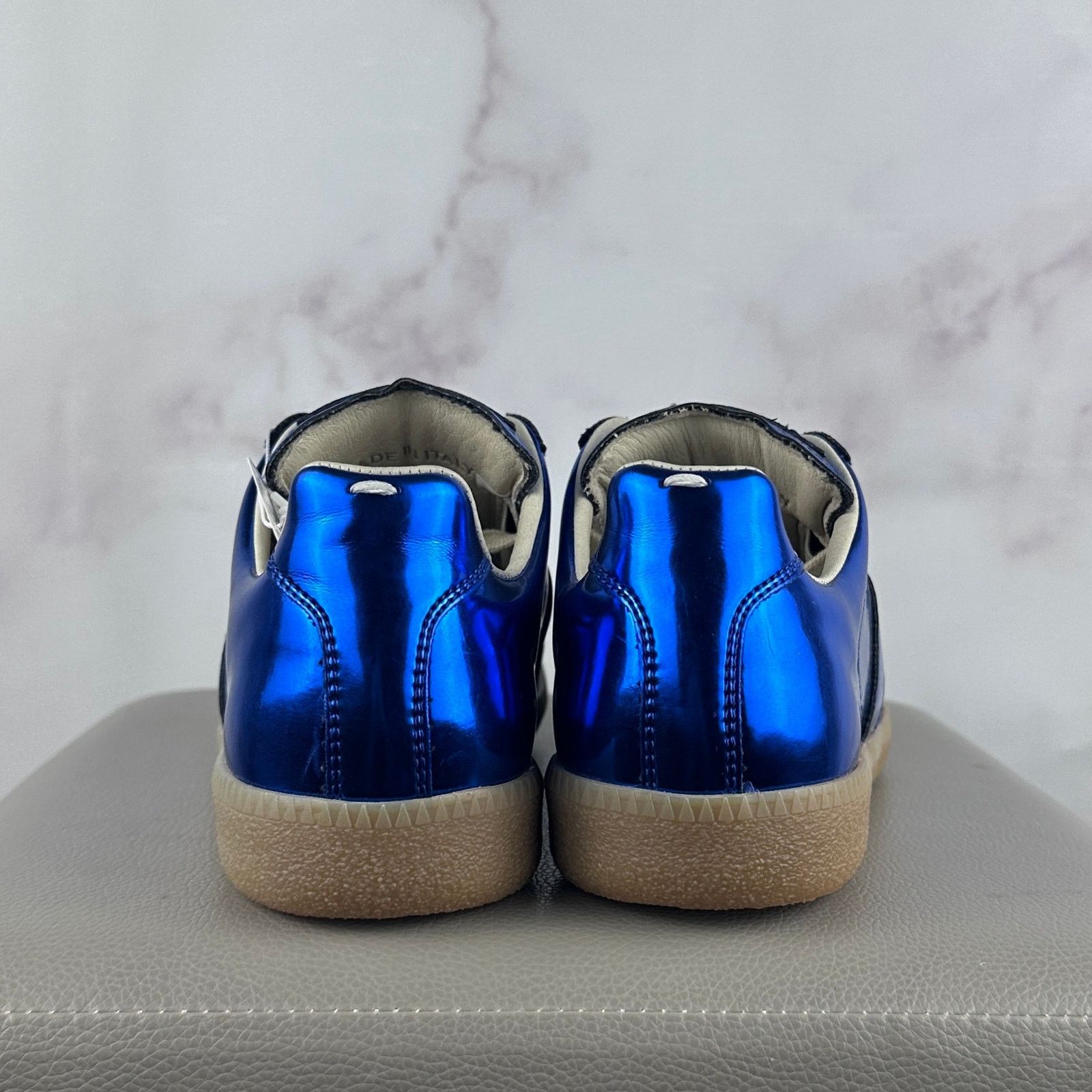 Maison Margiela Replica GAT Trainer Metallic Blue Size US 5 / IT 35 - 4 Thumbnail