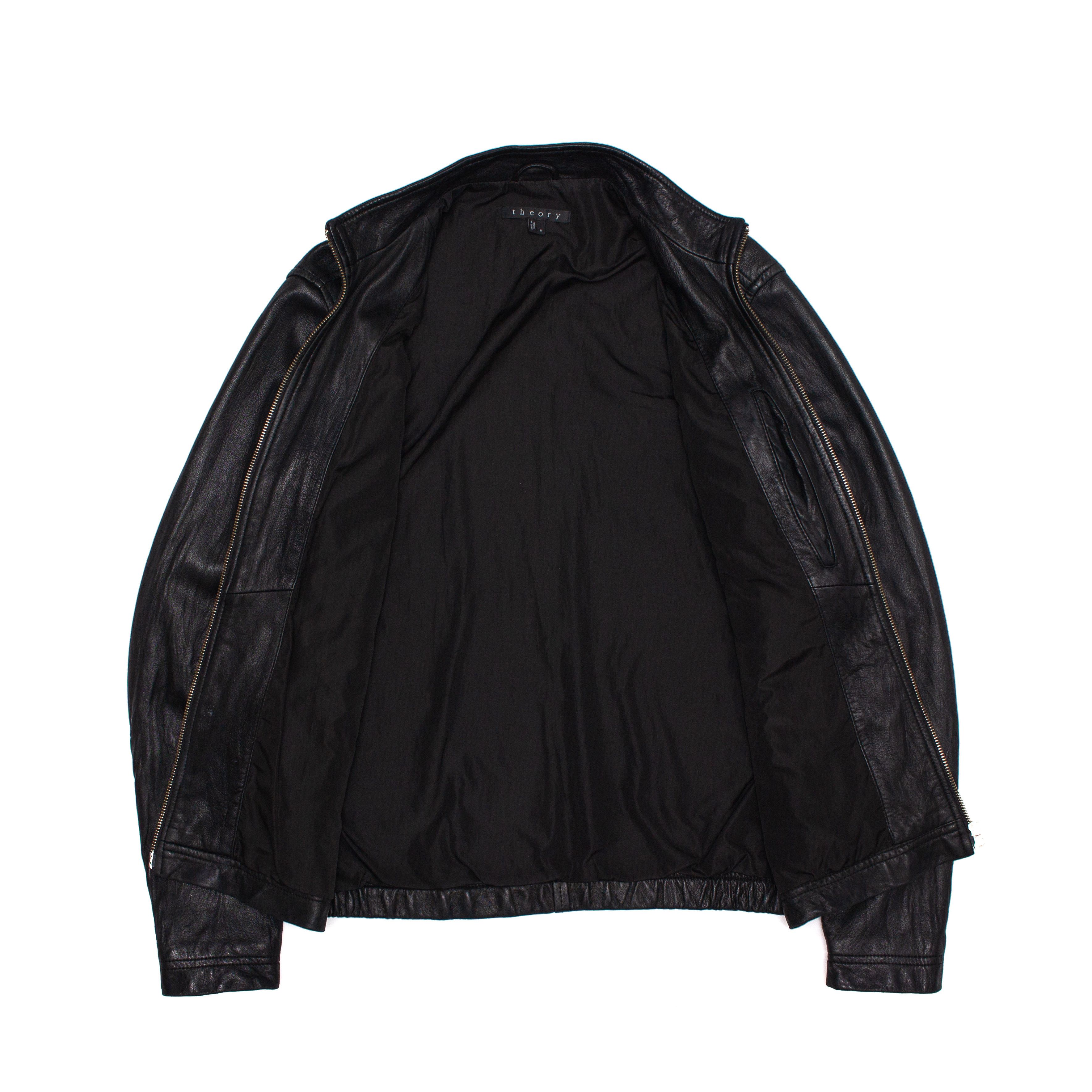 Theory 995$ Theory Morvek Sheep Leather Zip Jacket Black Size : S Size US S / EU 44-46 / 1 - 5 Thumbnail