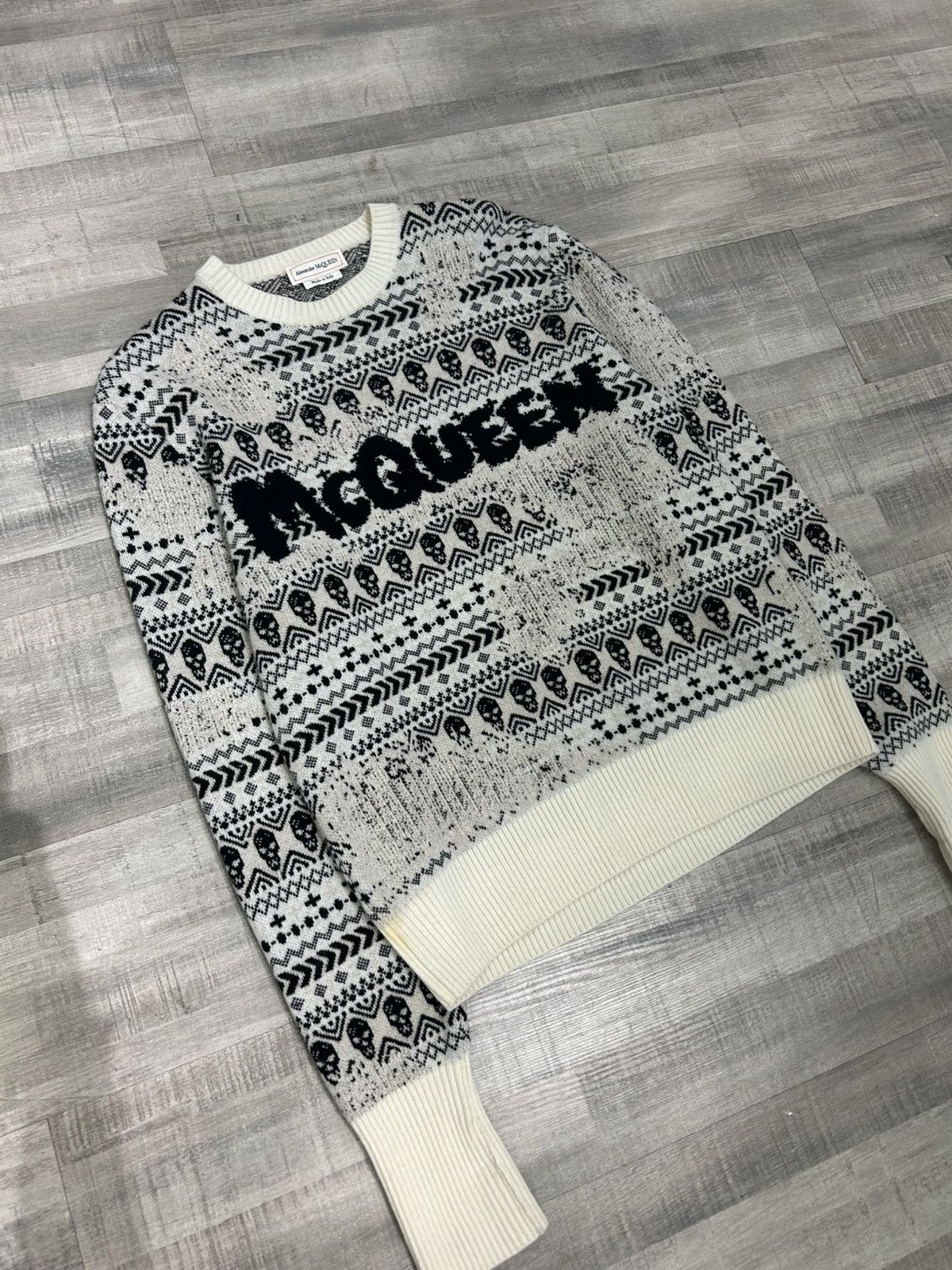 Alexander McQueen Alexander McQueen Wool Logo Sweater Size US XL / EU 56 / 4 - 2 Thumbnail