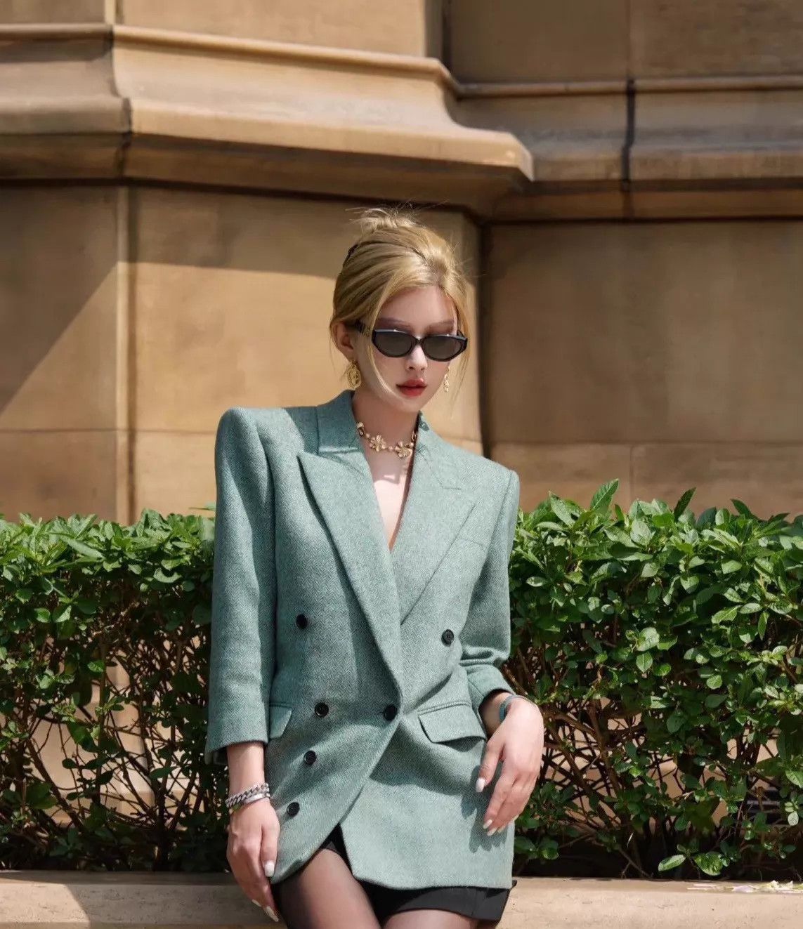 Yves Saint Laurent YSL Mint Green Smart Blazer F34 Size XS / US 0-2 / IT 36-38 - 7 Thumbnail