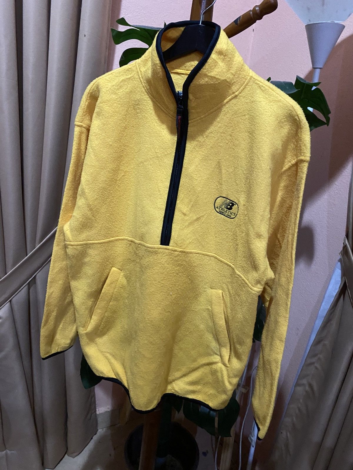 New Balance Vintage New Balance Fleece Pullover – 90s Yellow Quarter-Zip Size US L / EU 52-54 / 3 - 4 Thumbnail