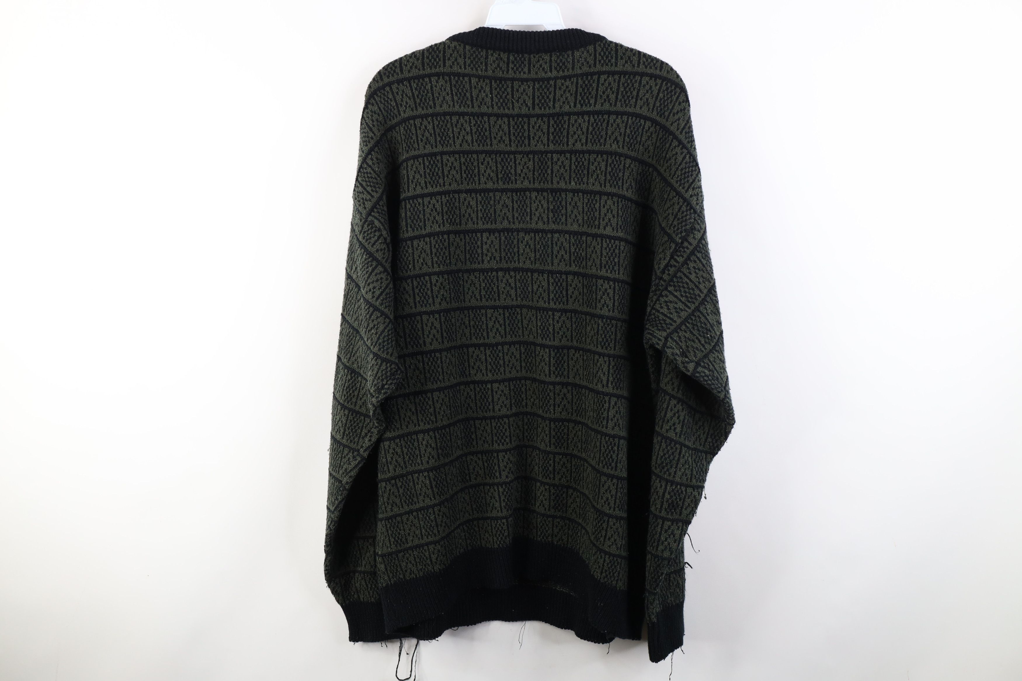 Vintage Vintage 90s Streetwear Checkered Knit Crewneck Sweater Size US XL / EU 56 / 4 - 10 Thumbnail