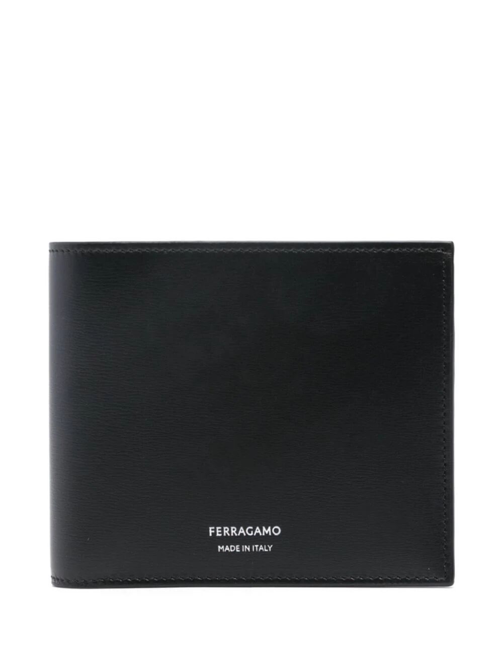 image of Salvatore Ferragamo Leather Wallet in Black, Men's