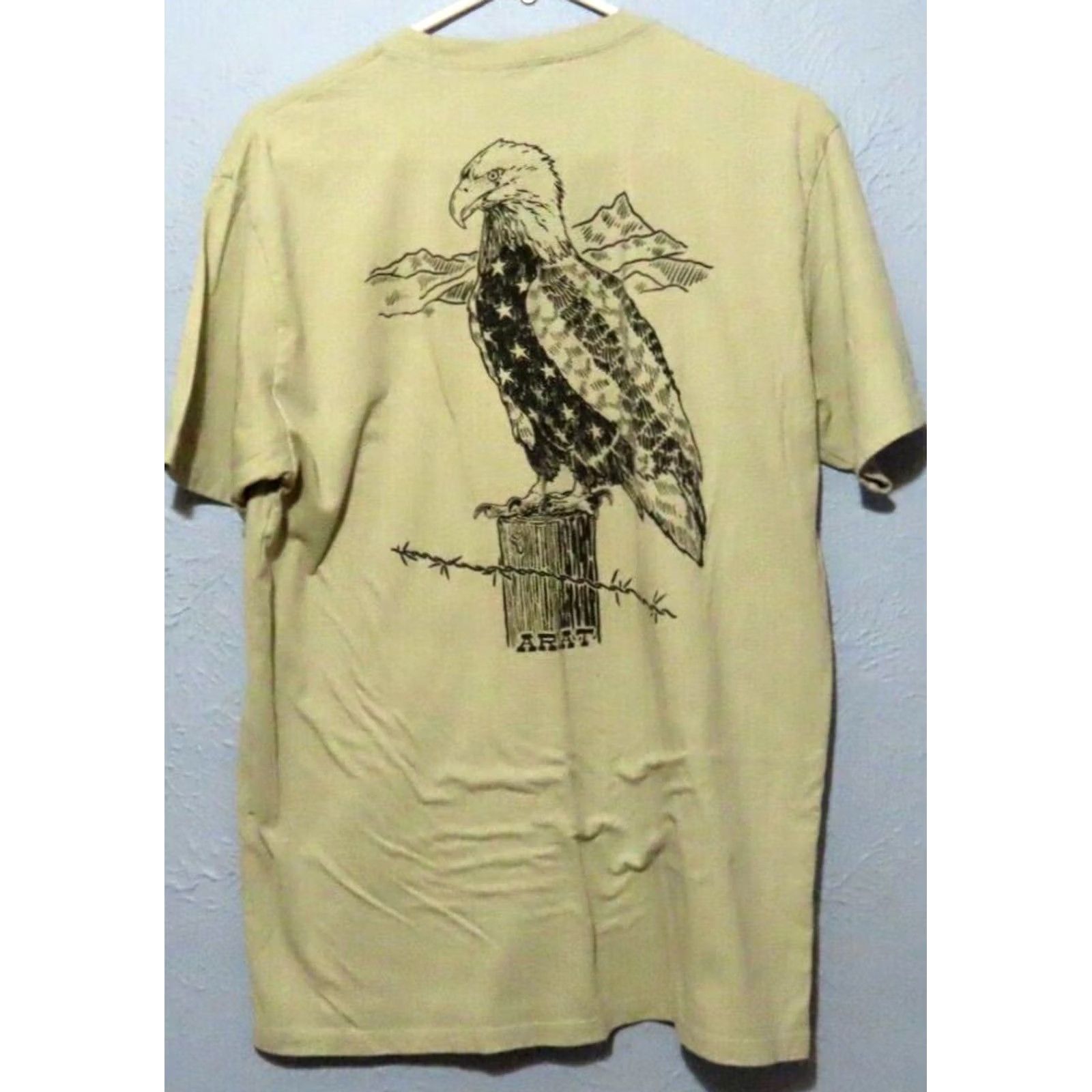 Ariat Ariat T-Shirt Men Green Graphic Print American Bald Eagle Patriotic L Size US L / EU 52-54 / 3 - 5 Thumbnail