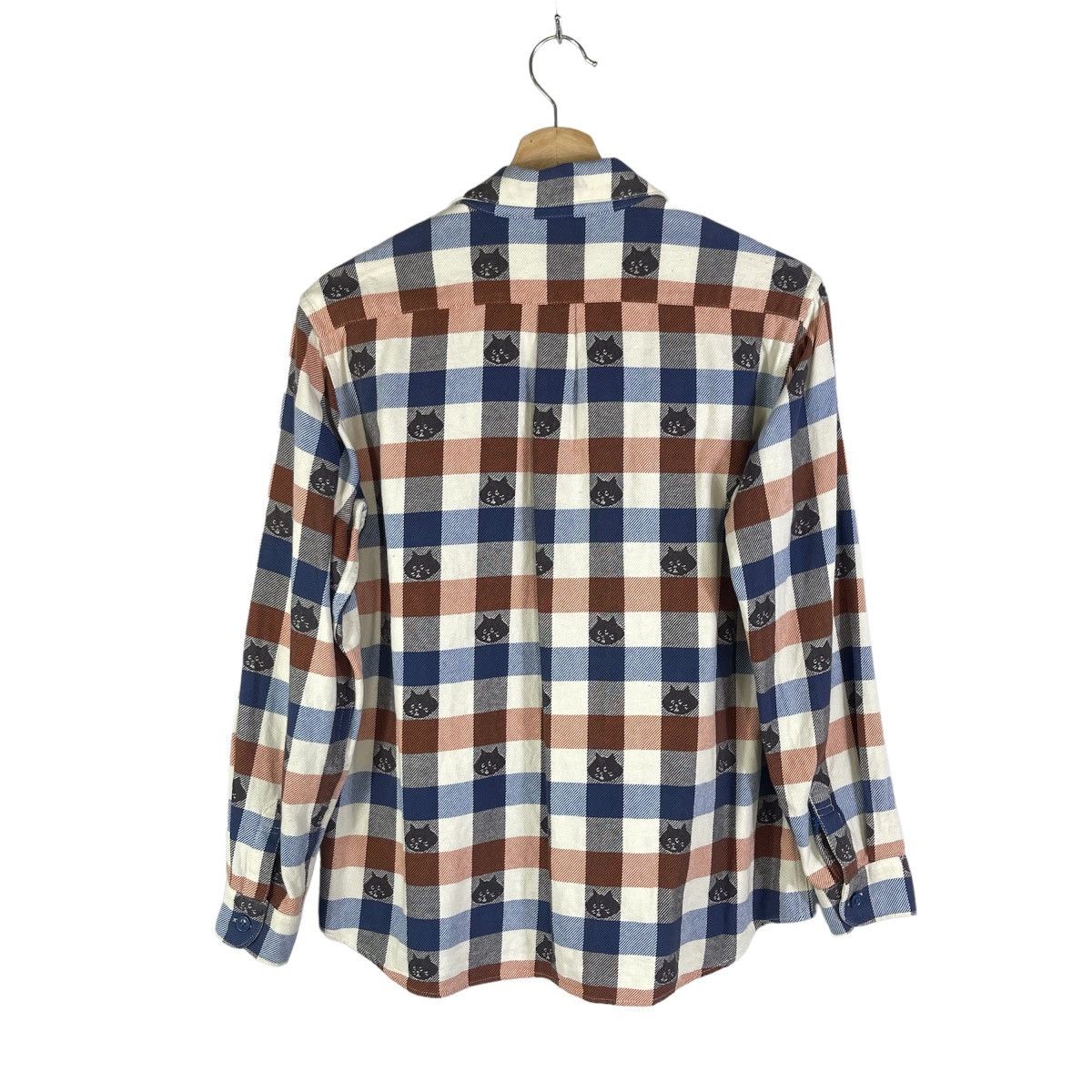 Issey Miyake × Ne-Net Ne-net Cat Head Multilogo Checkered Flannel Shirt Size XS / US 0-2 / IT 36-38 - 3 Thumbnail
