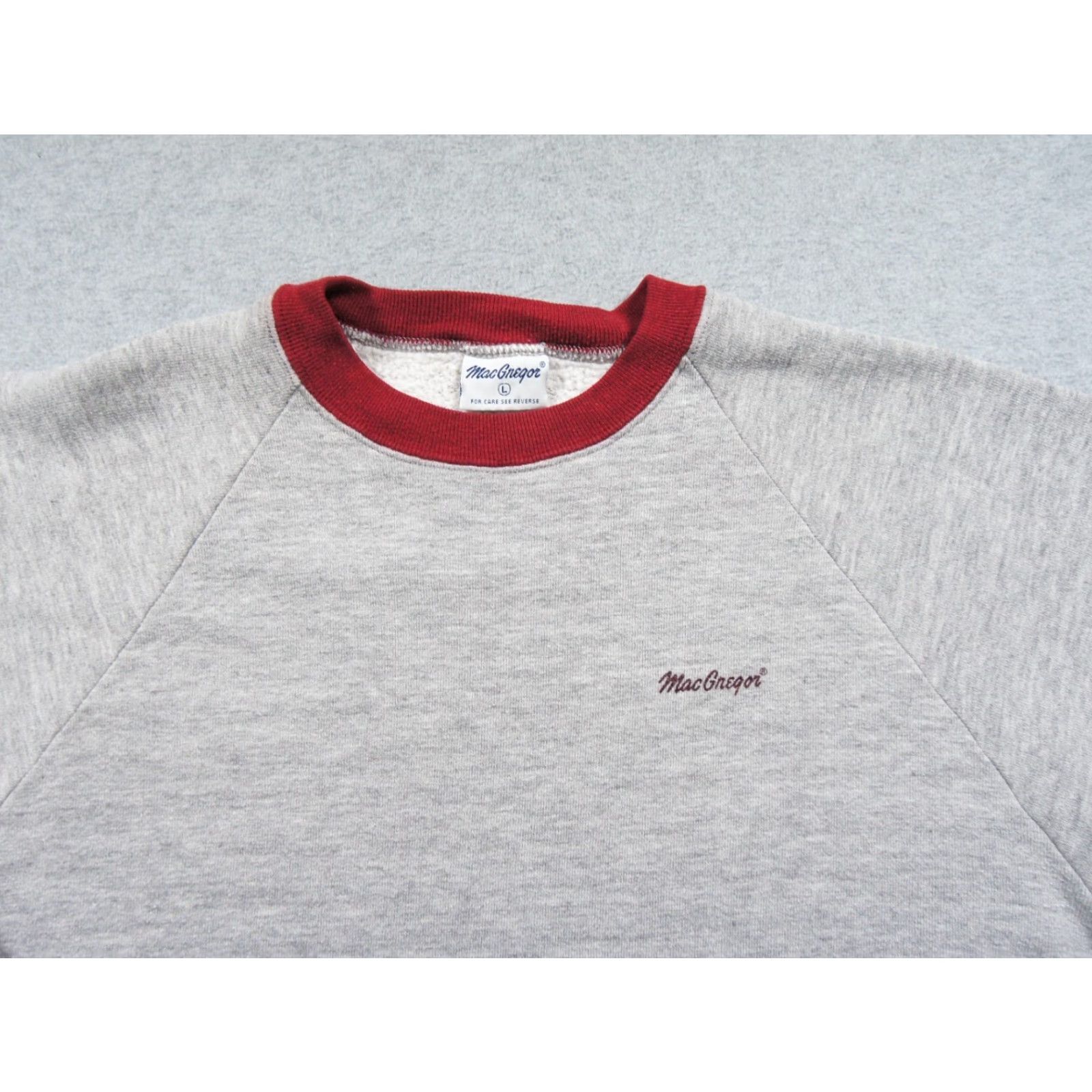 McGregor VINTAGE MacGregor Sweatshirt Womens Large Gray Raglan Crewneck 90s Sweater Ladies Size L / US 10 / IT 46 - 2 Thumbnail