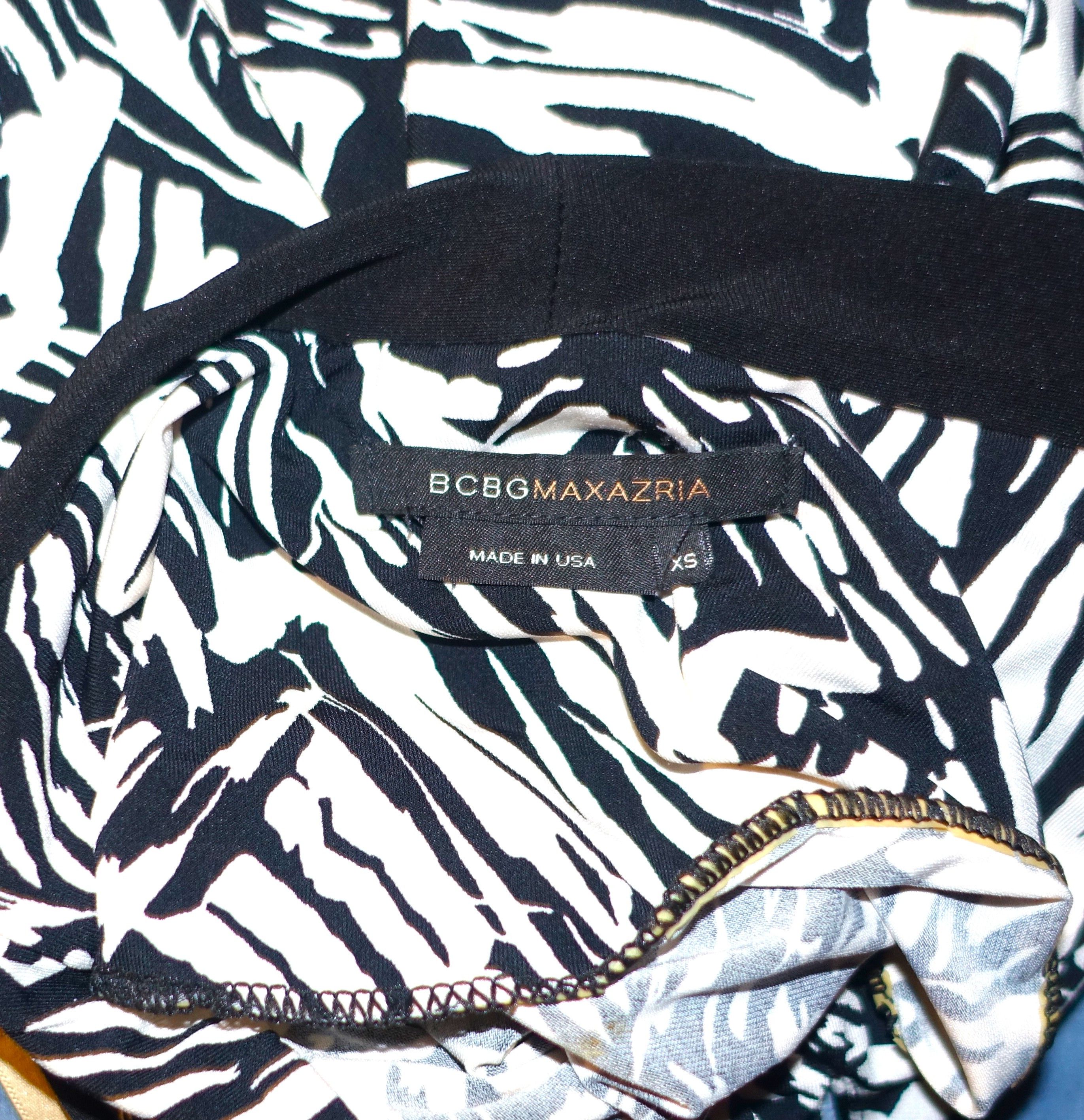 Bcbgmaxazria BCBGMaxazria Ivory Black Halter Dress XS Size XS / US 0-2 / IT 36-38 - 7 Thumbnail