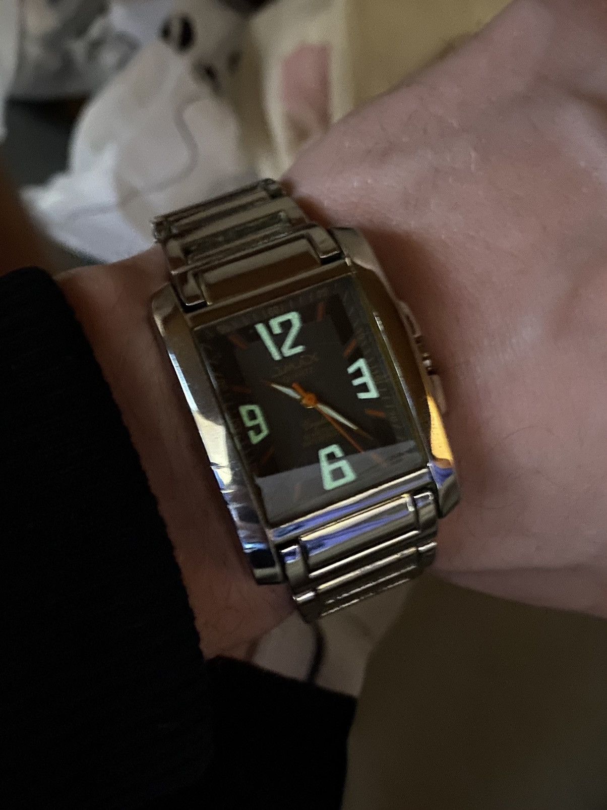Vintage Omax Rectangular Luminous Watch | Japanese Movement Size ONE SIZE - 4 Thumbnail