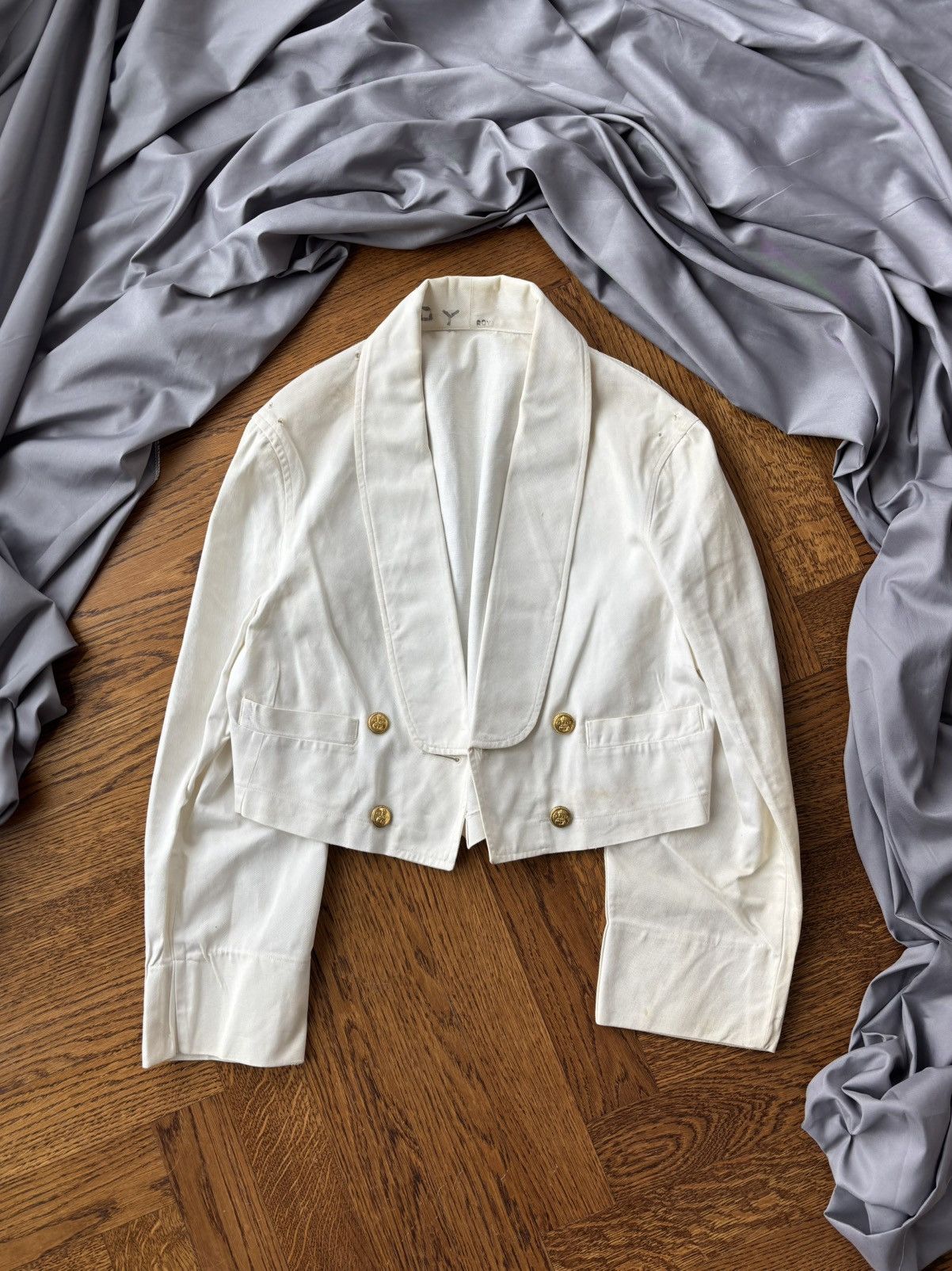 Vintage 1960s Vintage Royal Canadian Navy Service Blazer Cropped 50s Size XS / US 0-2 / IT 36-38 - 1 Thumbnail