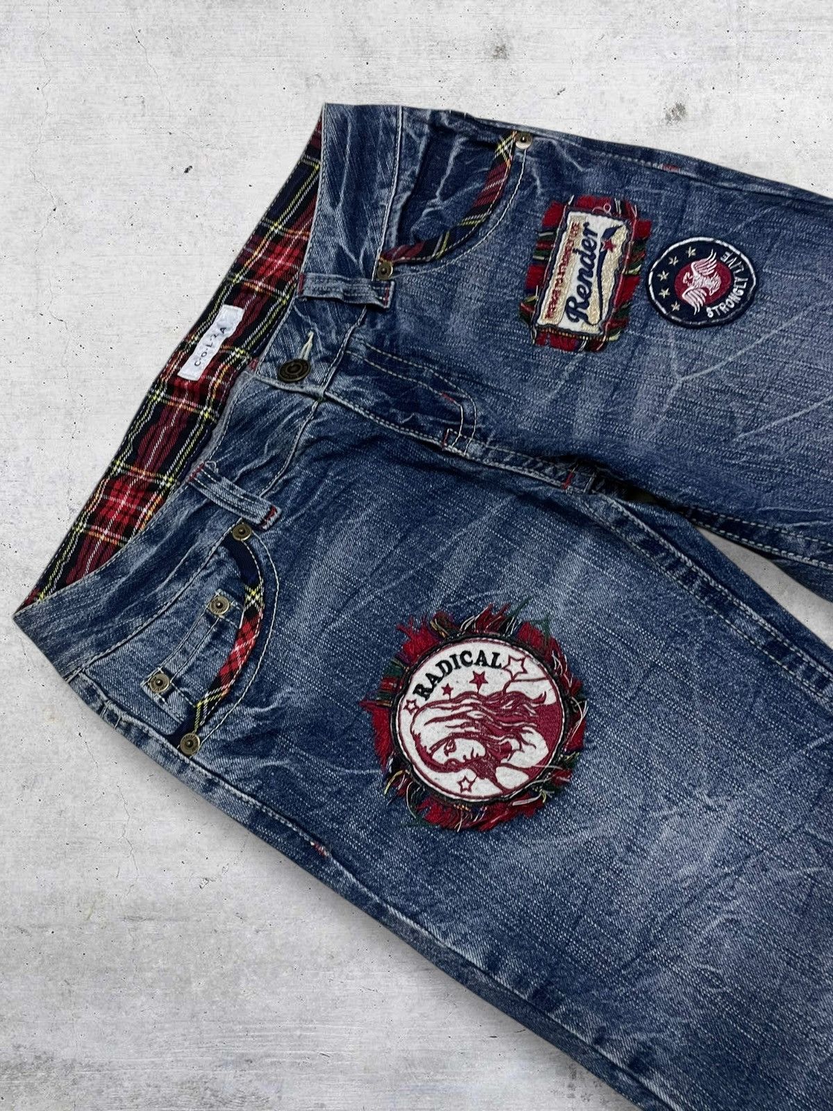 Hysteric Glamour COLZA RADICAL JAPAN DESIGNER PUNK GIRL HYSTERIC PATCH DENIM Size US 30 / EU 46 - 6 Thumbnail