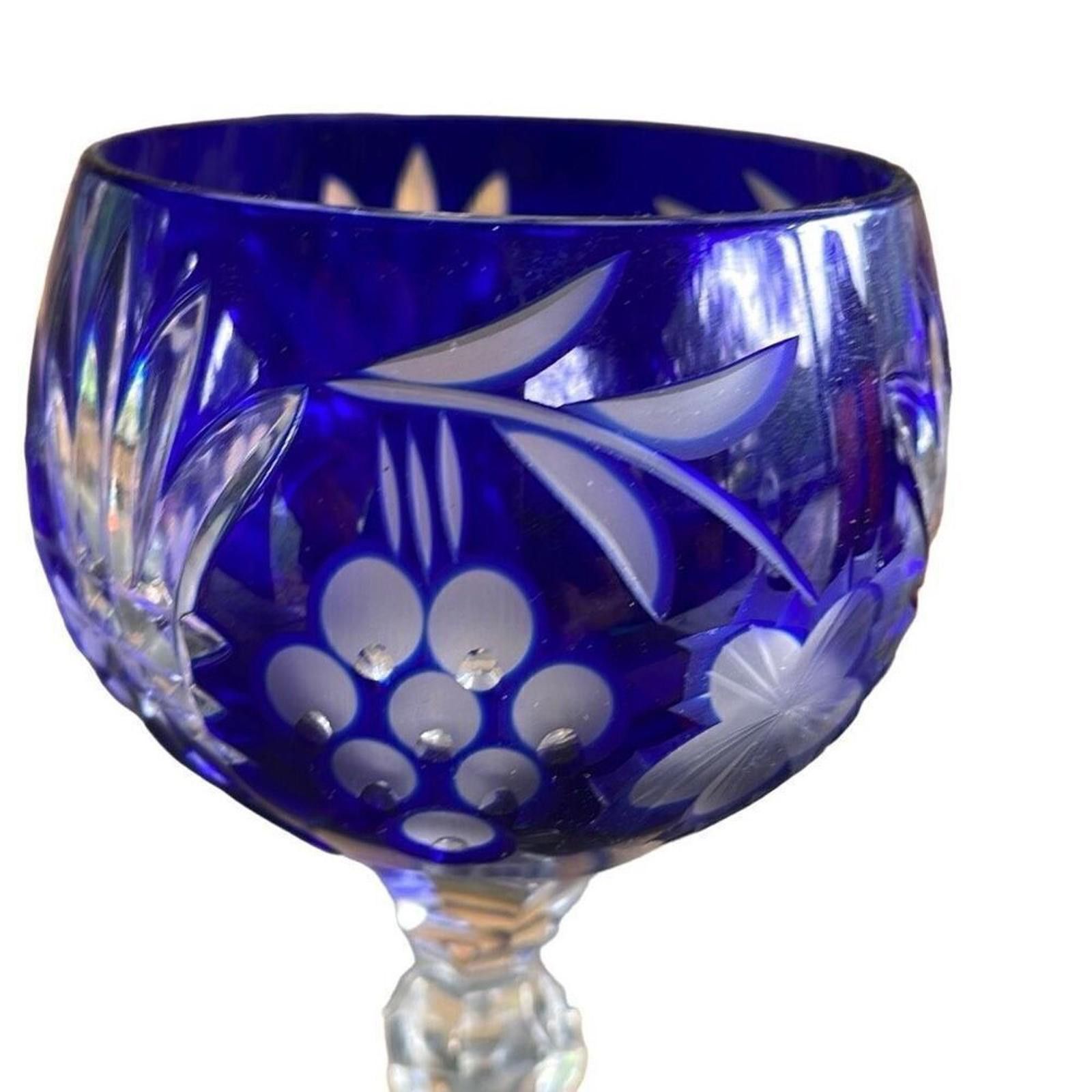 La Martina AJKA Martista wine cobalt blue 8 1/4 tall wine glass Size ONE SIZE - 2 Thumbnail