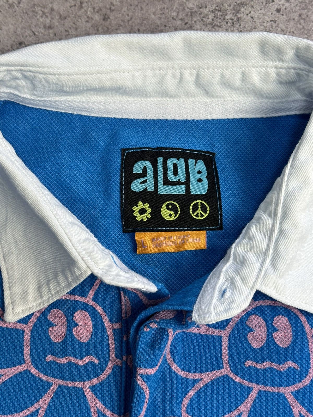 A.LAB × Vintage Vintage A Lab Skateboarding Rugby Long Sleeve Smile Logo Size US L / EU 52-54 / 3 - 10 Thumbnail