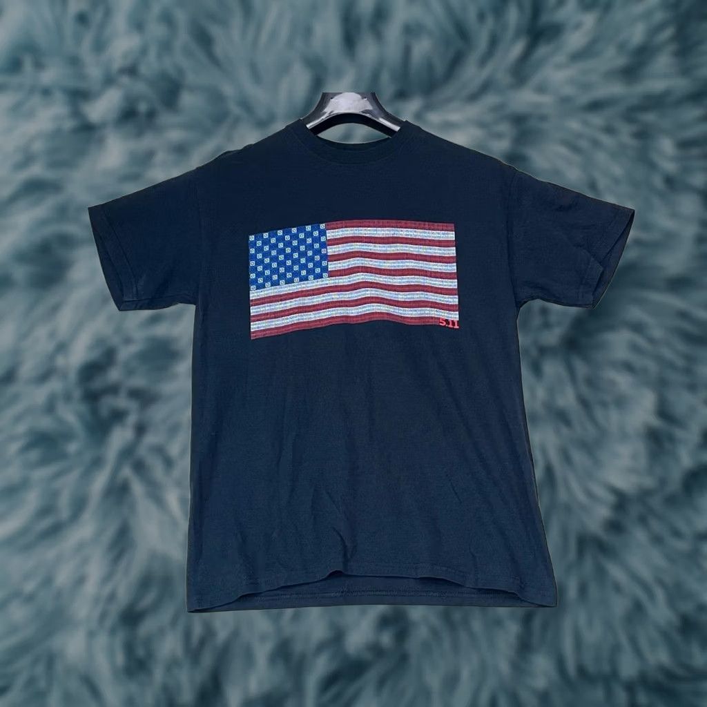 Vintage 5.11 Tactical TShirt Mens Size Medium US Flag USN Patriot USA Faded Black Size US M / EU 48-50 / 2 - 1 Thumbnail