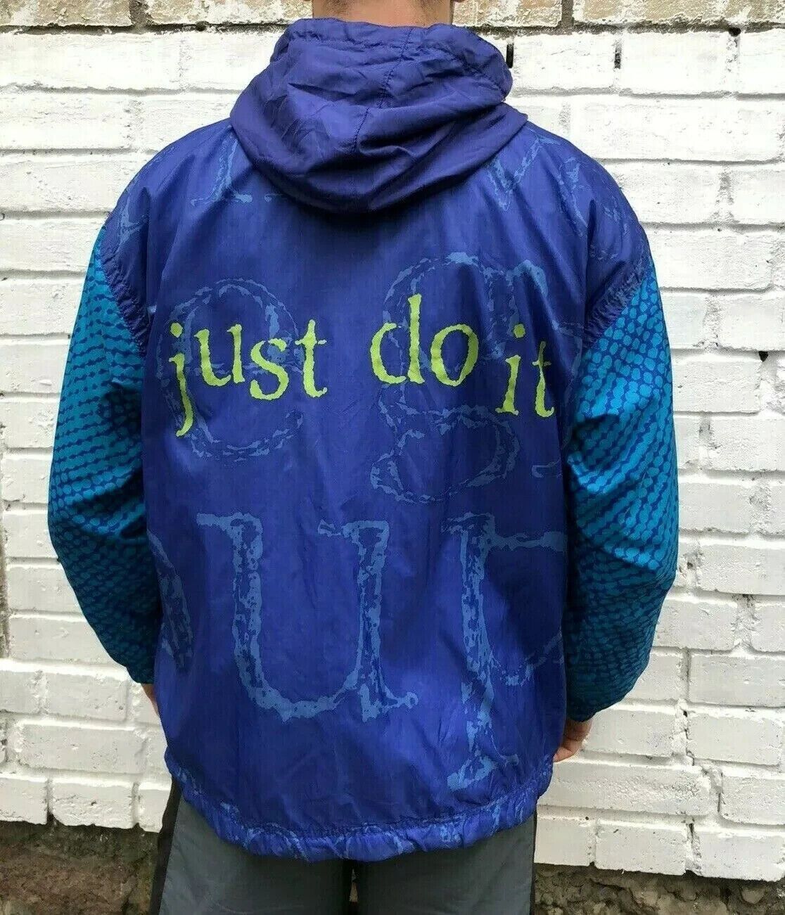 Nike VINTAGE 90s NIKE NYLON TRACK JACKET RAINCOAT JUST DO IT Size US S / EU 44-46 / 1 - 2 Thumbnail