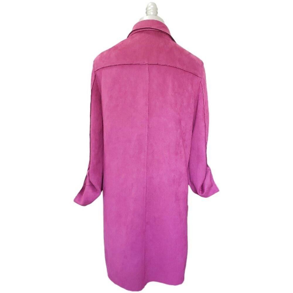 Designer CT1173 Tahari Faux Suede Blazer with Slits & Pockets S/P Size S / US 4 / IT 40 - 5 Thumbnail