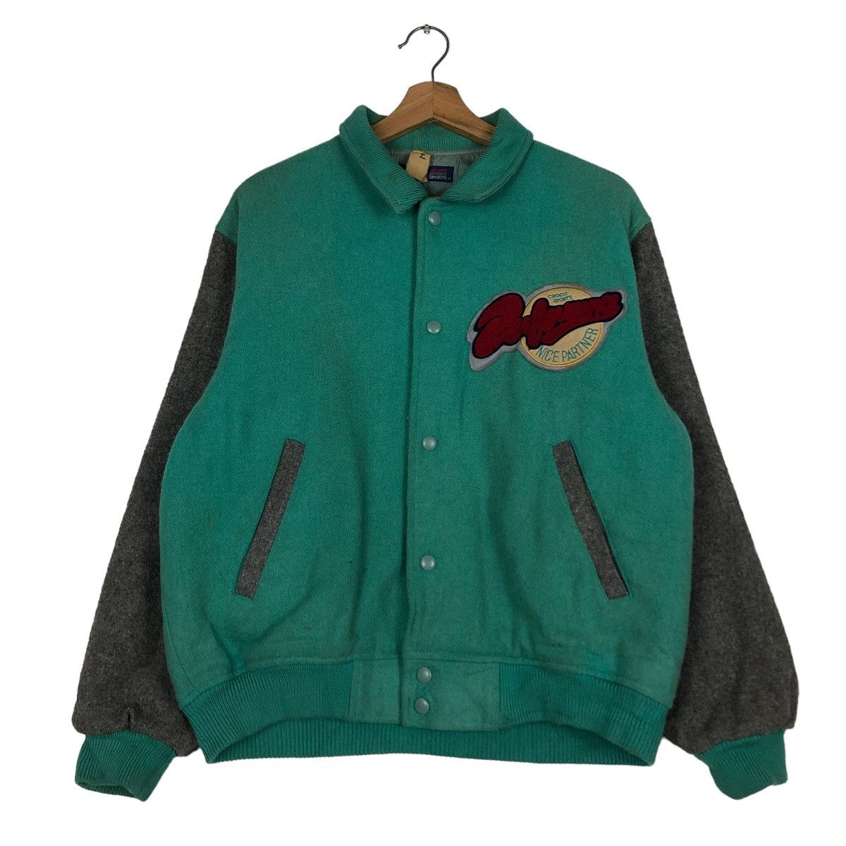 Japanese Brand 🔥VINTAGE VARSITY BOMBER JACKET CROCODILE SPORTS BIG LOGO Size US M / EU 48-50 / 2 - 1 Thumbnail