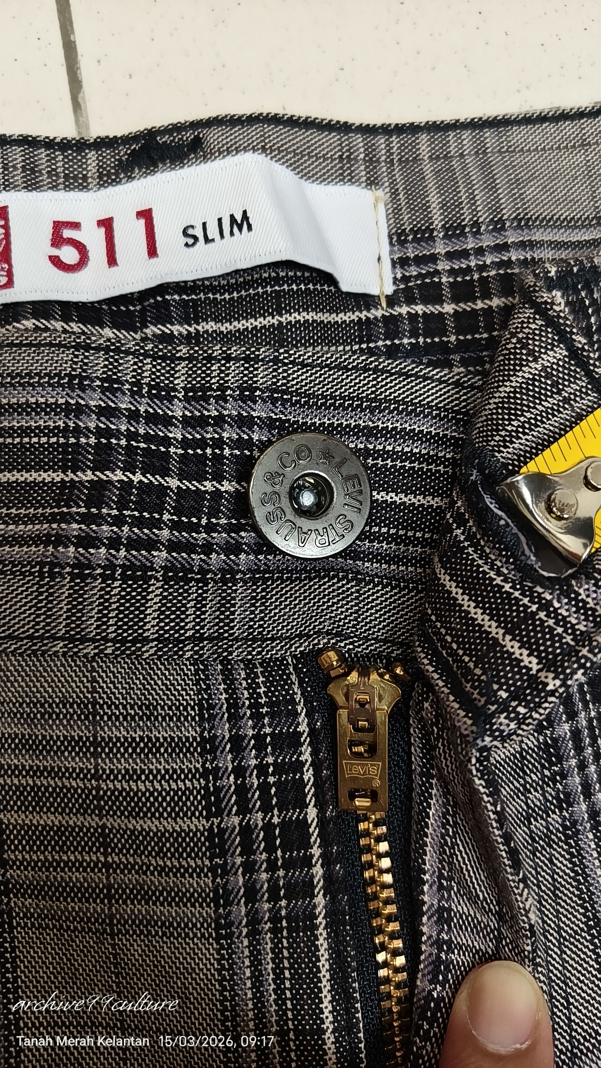 Levi's Levi’s Japan 511 Slim Plaid Tartan Checkered Trousers Size US 30 / EU 46 - 8 Thumbnail