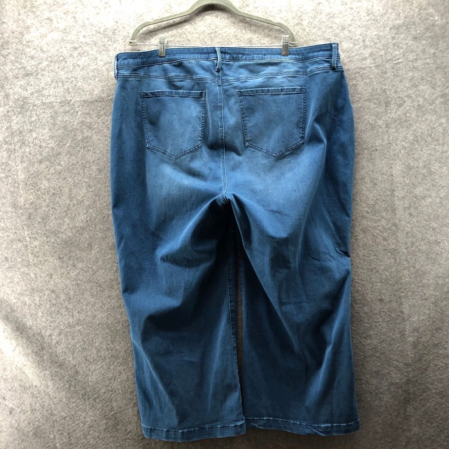NYDJ NYDJ Jeans Womens 24W Blue Medium Wash Stretch High Rise Wide Leg Crop Ankle 5-Pocket Denim Slimming Pockets Button Zip XXS-Plus? Size 42" / US 20 - 2 Thumbnail