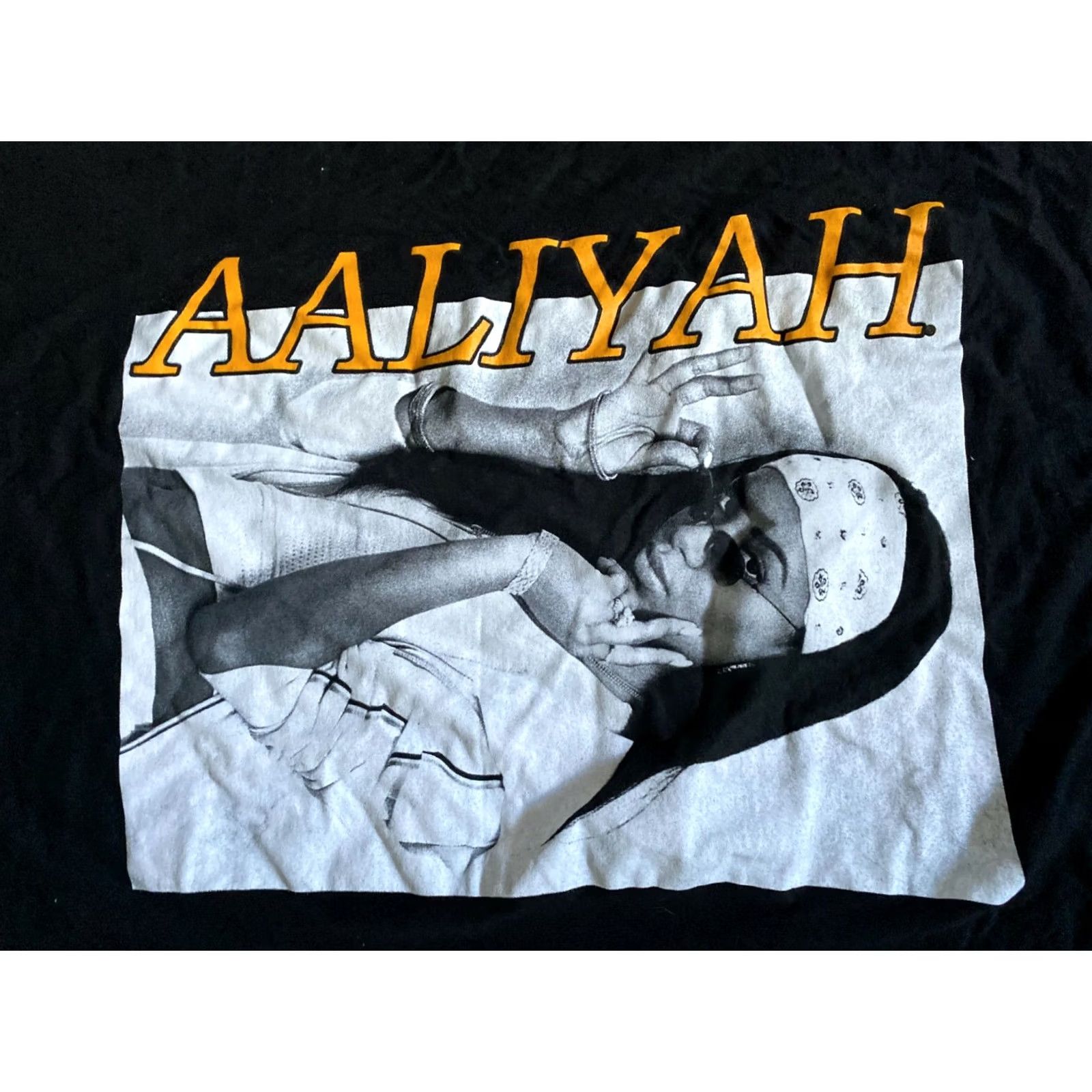 Ripple Junction VINTAGE Ripple Junction Aaliyah Kani Fly Portrait T Shirt RIP Rare Adult L Mens Black Size US L / EU 52-54 / 3 - 3 Thumbnail