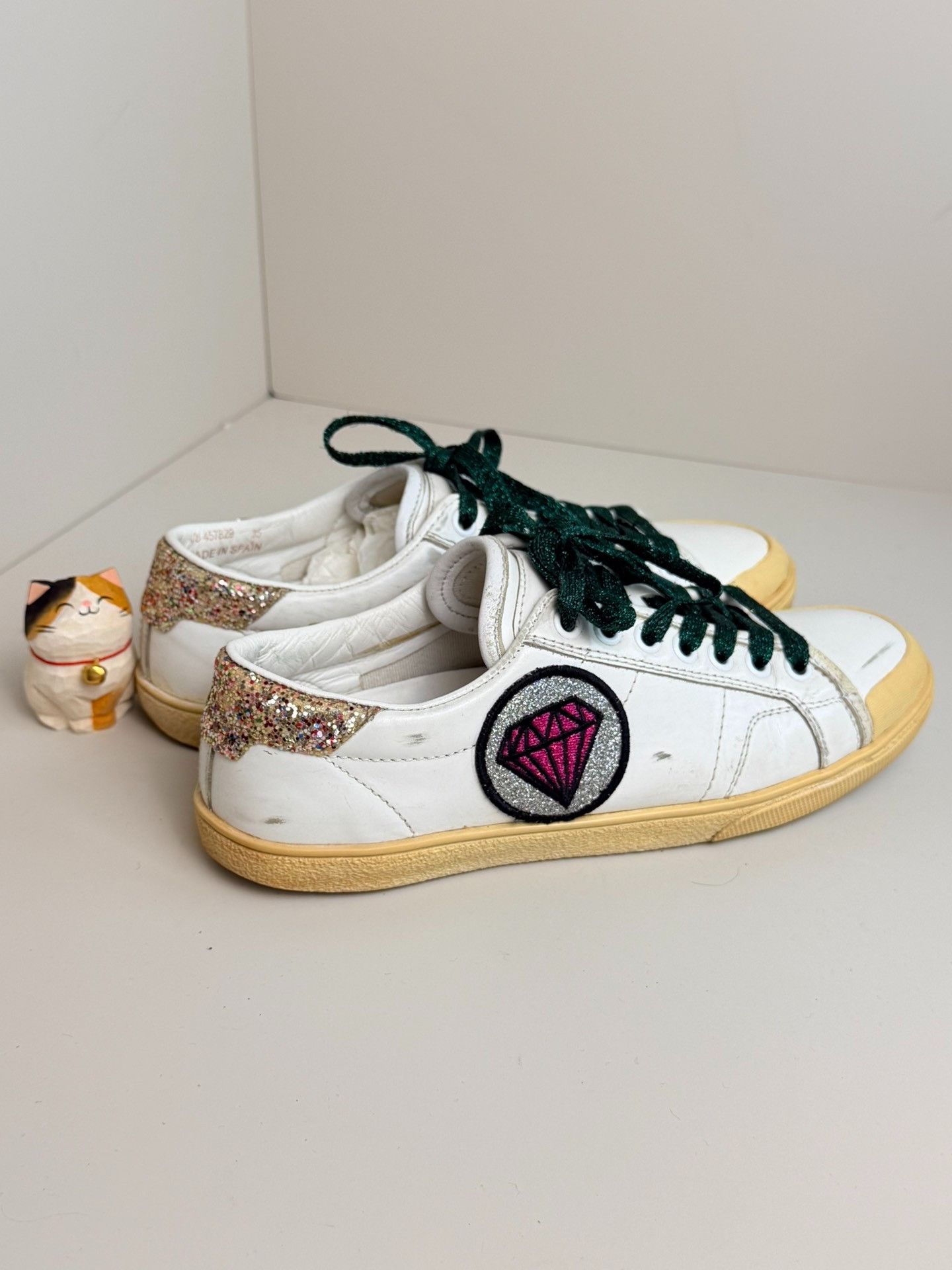 Saint Laurent Paris Saint Laurent Paris Distressed Pink Lowtop Sneakers Women Size US 5 / IT 35 - 1 Thumbnail