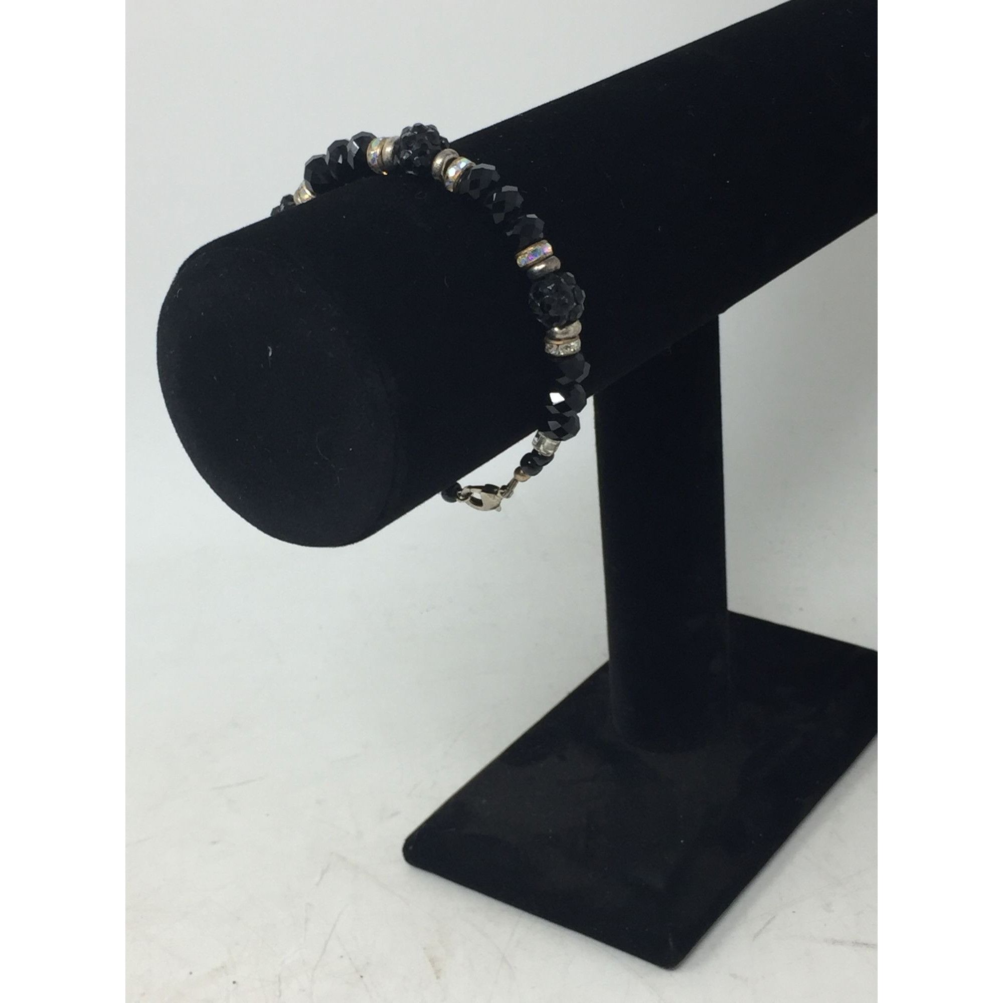 Other Women's Black and Silver Beaded Bracelet with Lobster Clasp Size ONE SIZE - 3 Thumbnail