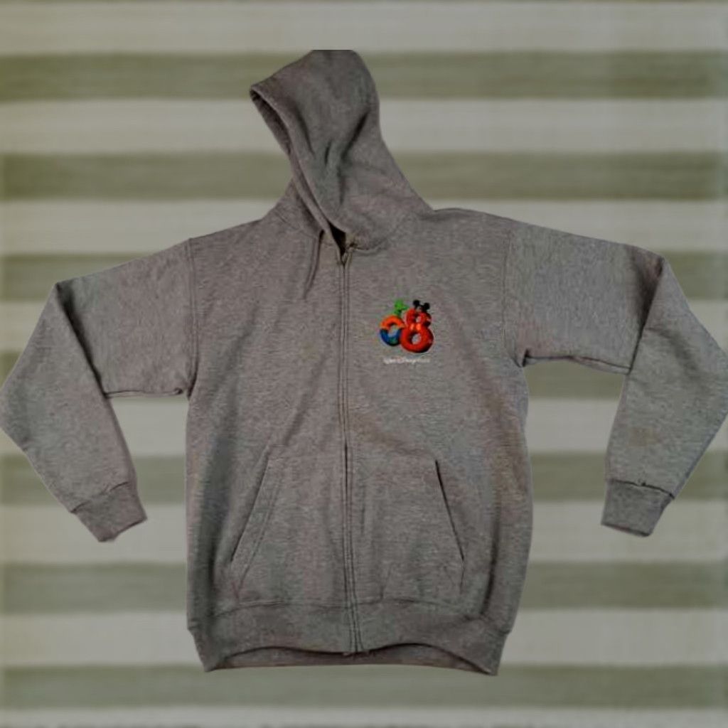 Disney VINTAGE Disney Store Hoodie Mens Medium Gray Full Button Pullover 2008 A Million Years Sweatshirt Jacket Size US M / EU 48-50 / 2 - 1 Thumbnail