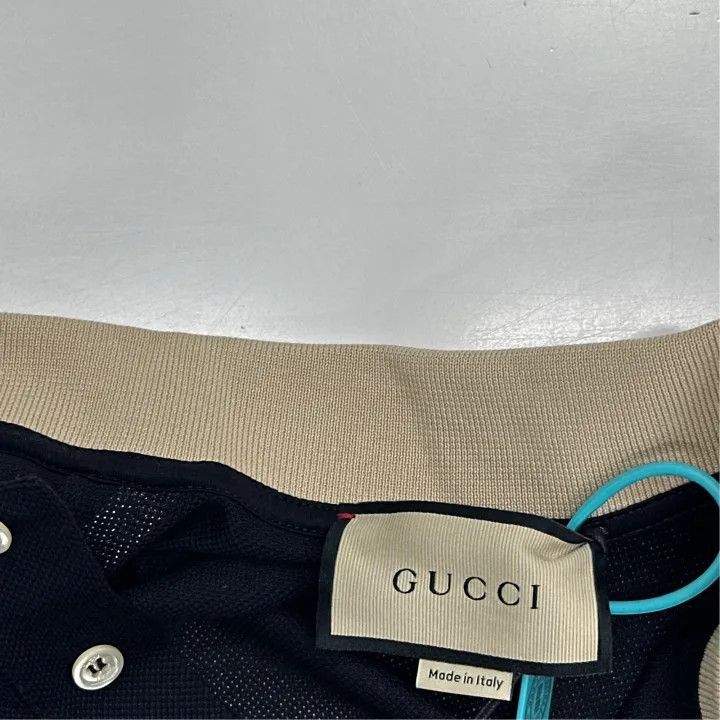 Gucci Gucci Gucci Men's Polo Shirt in Dark Blue -2506 Size US XL / EU 56 / 4 - 2 Thumbnail