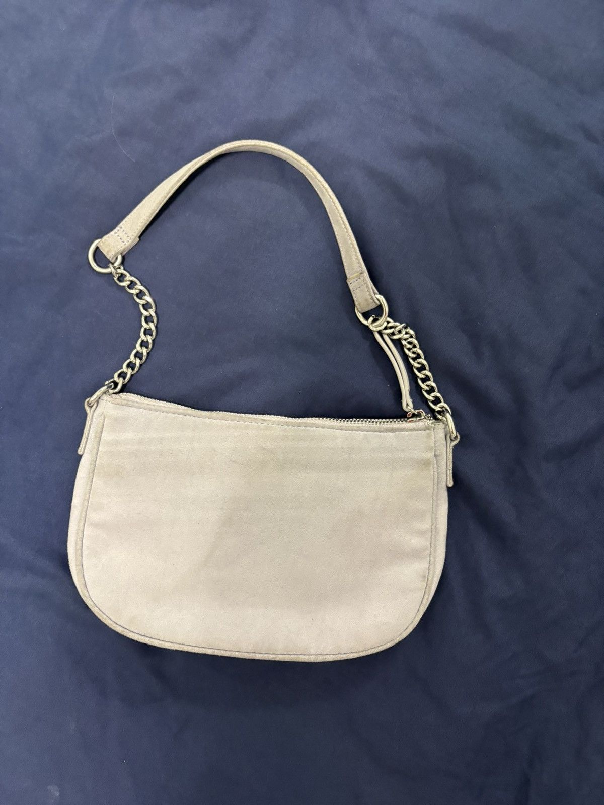Other Soft Blue Crescent ShoulderBag Chain Strap Zip Lined Gold Size ONE SIZE - 6 Thumbnail